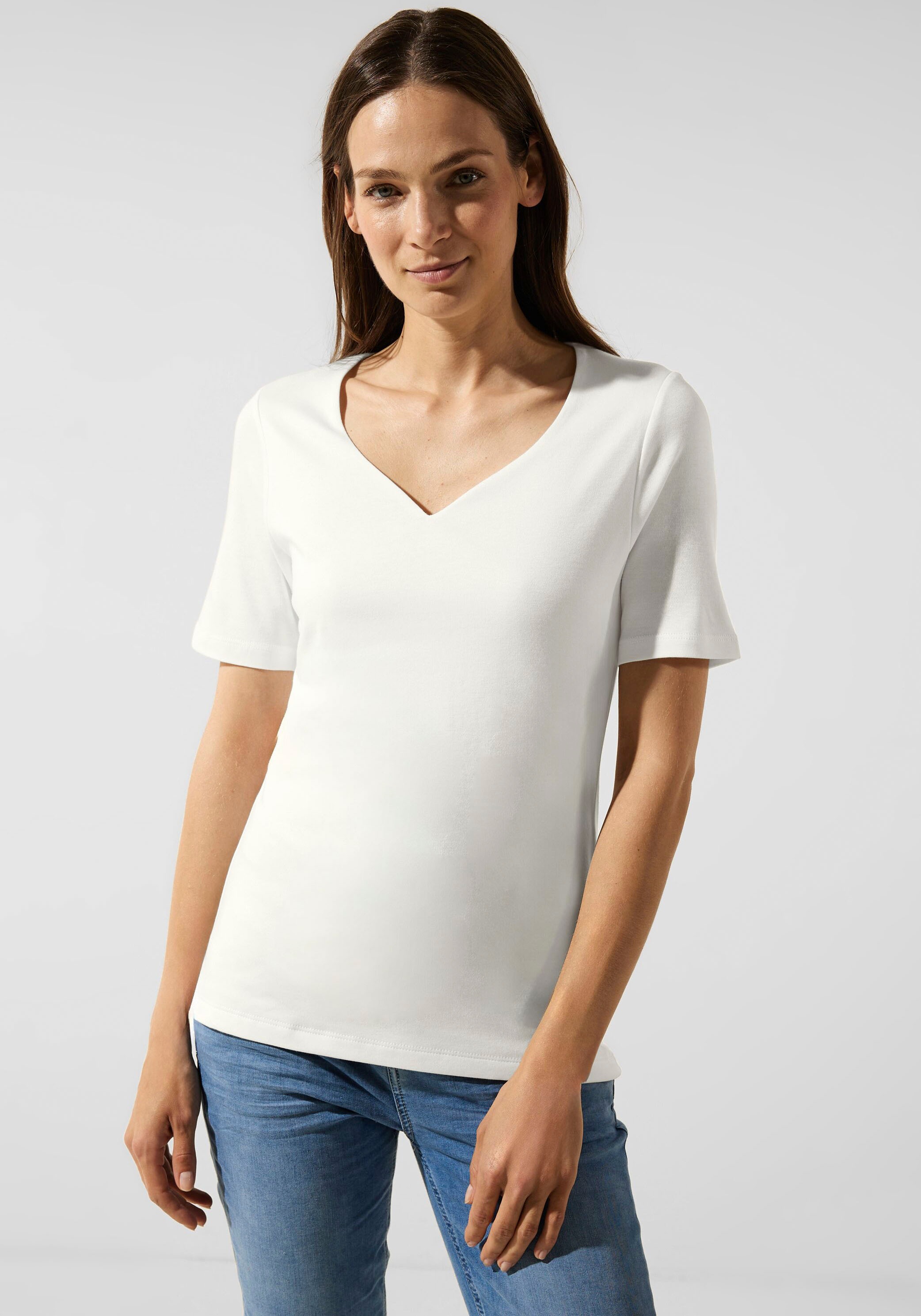 T-Shirt, bei shoppen Schweiz Jelmoli-Versand ONE online mit STREET Herz-Ausschnitt