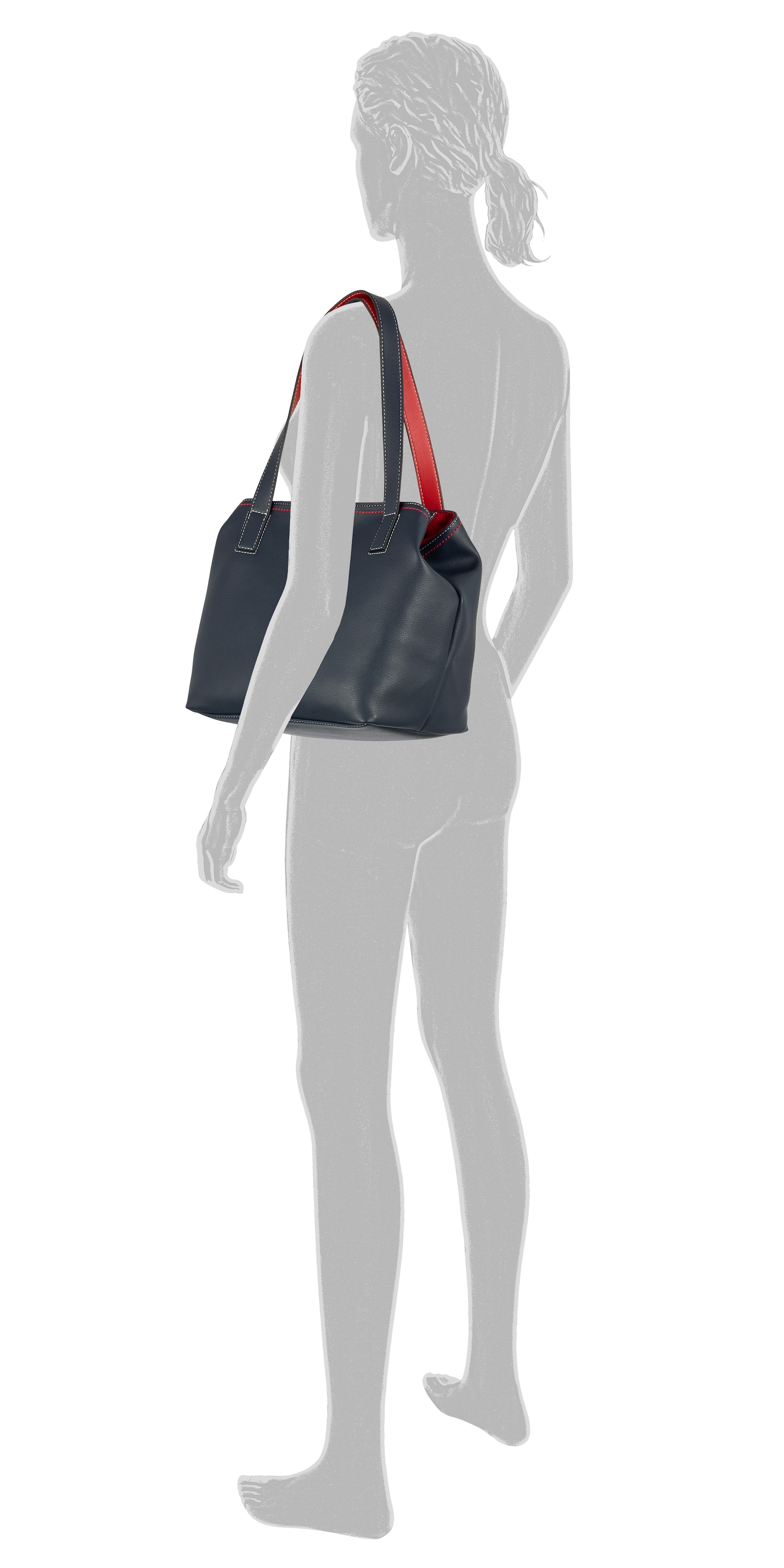 TOM TAILOR Shopper »Miri Mare«, maritimer Stil mit Kontrastnähten und durchdachten Farbakzenten