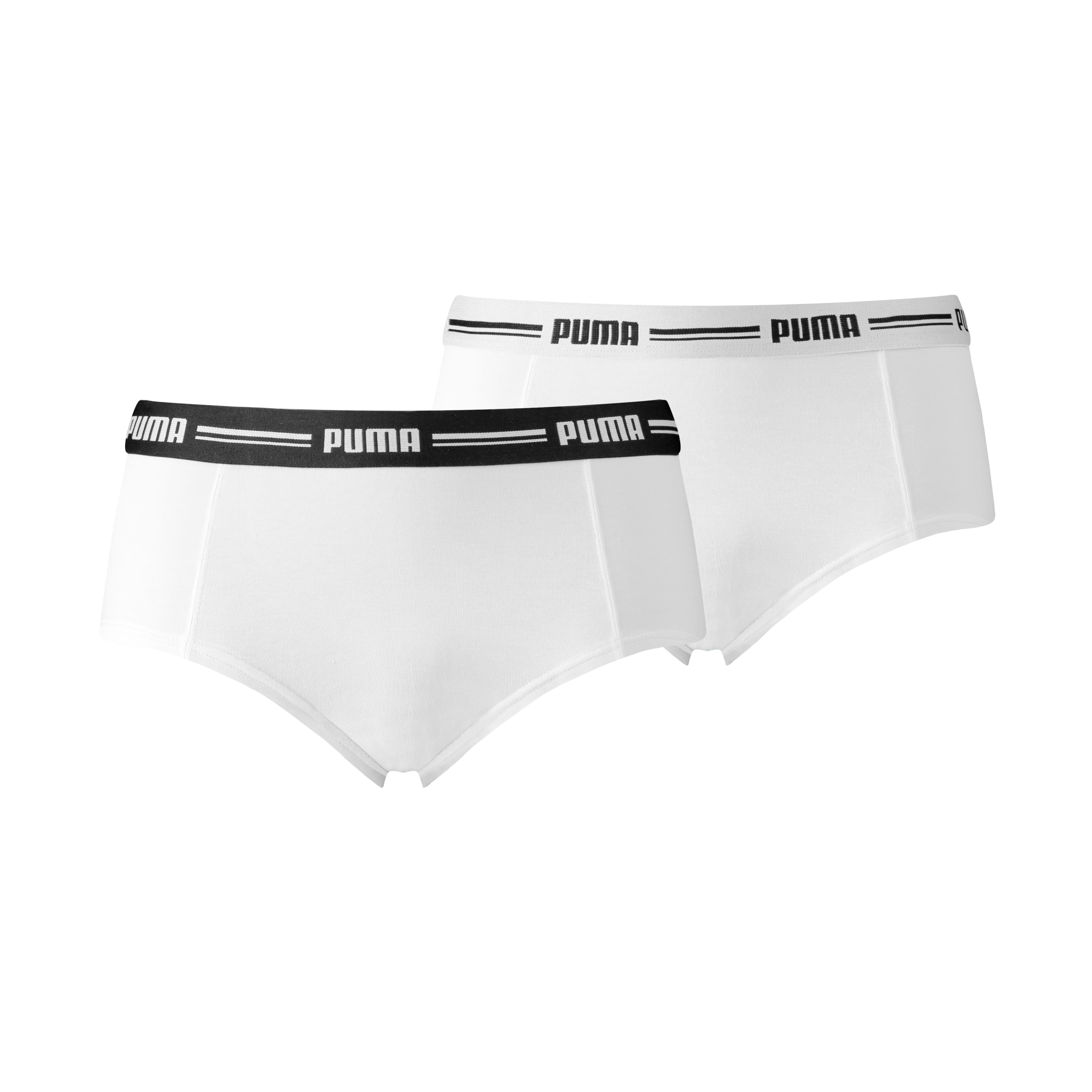 PUMA Panty »PUMA WOMEN MINI SHORT 2P PACK« Packung, 2er Pack, mit markantem Logo-Bund