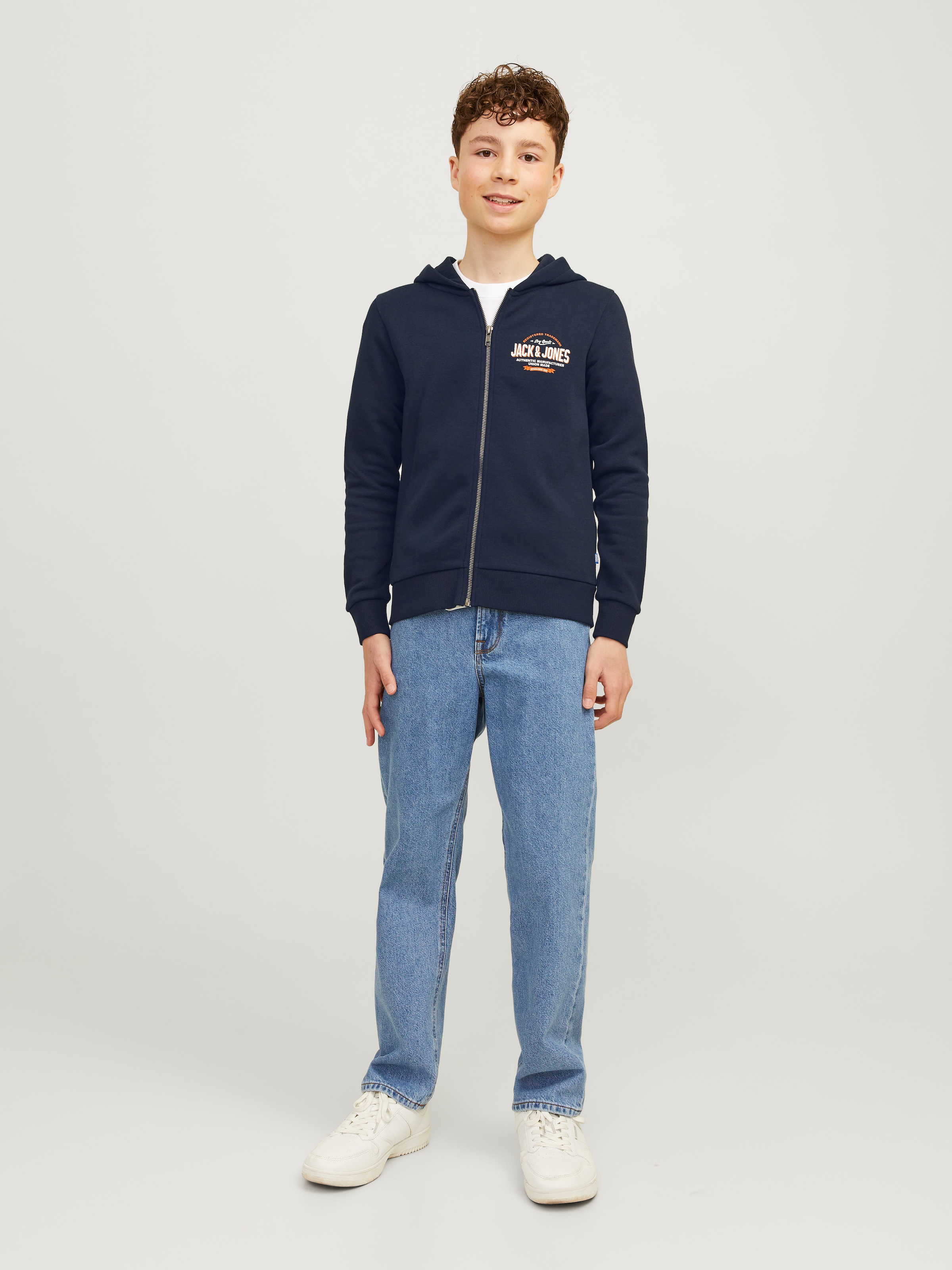 Jack & Jones Junior Kapuzensweatjacke »JJELOGO SWEAT ZIP HOOD 2C 24/25 NOOS JNR«