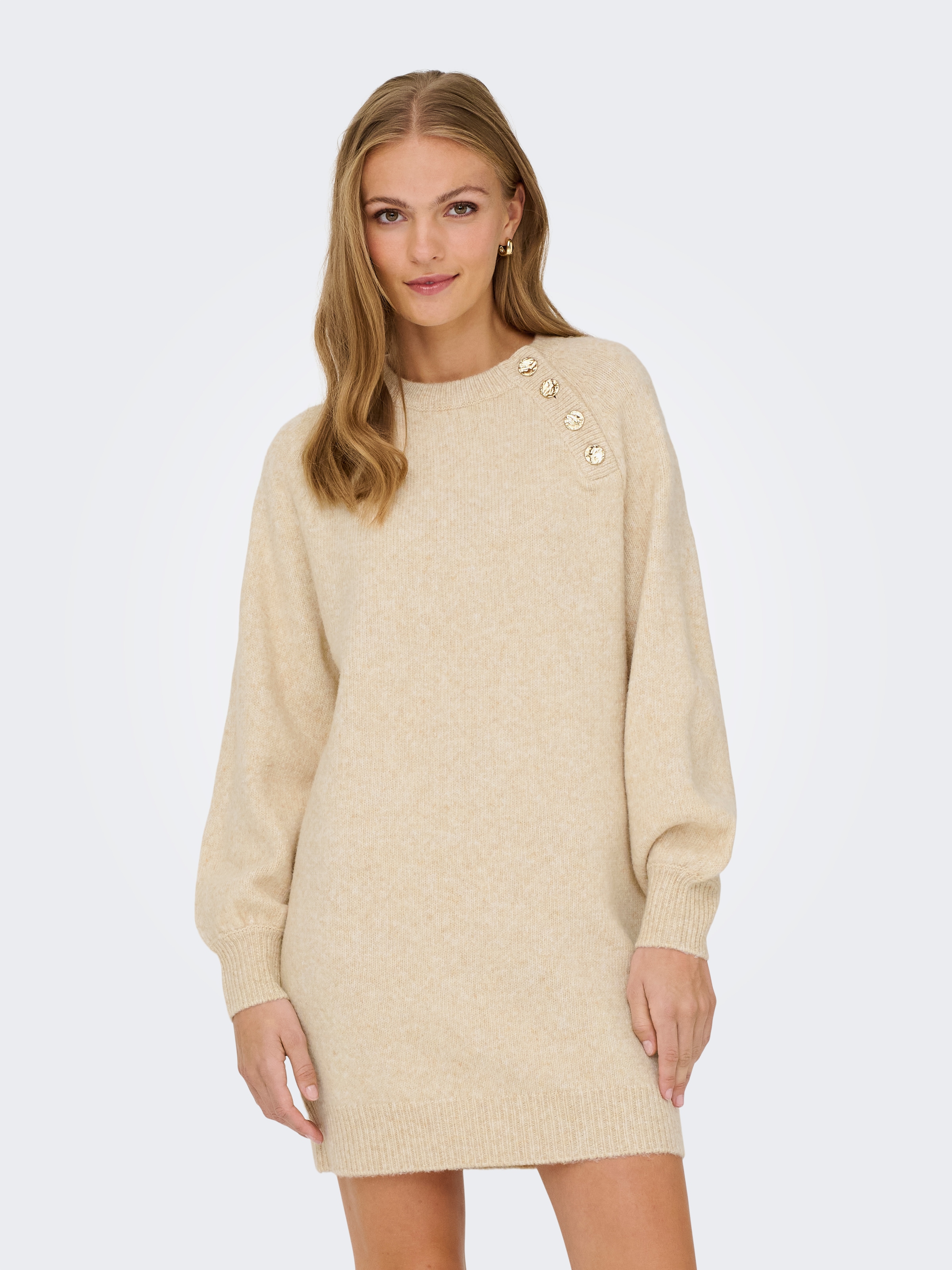 ONLY Midikleid »ONLEMMA LIFE LS BUTTON ONEC DRESS CC KNT« Sommerkleid