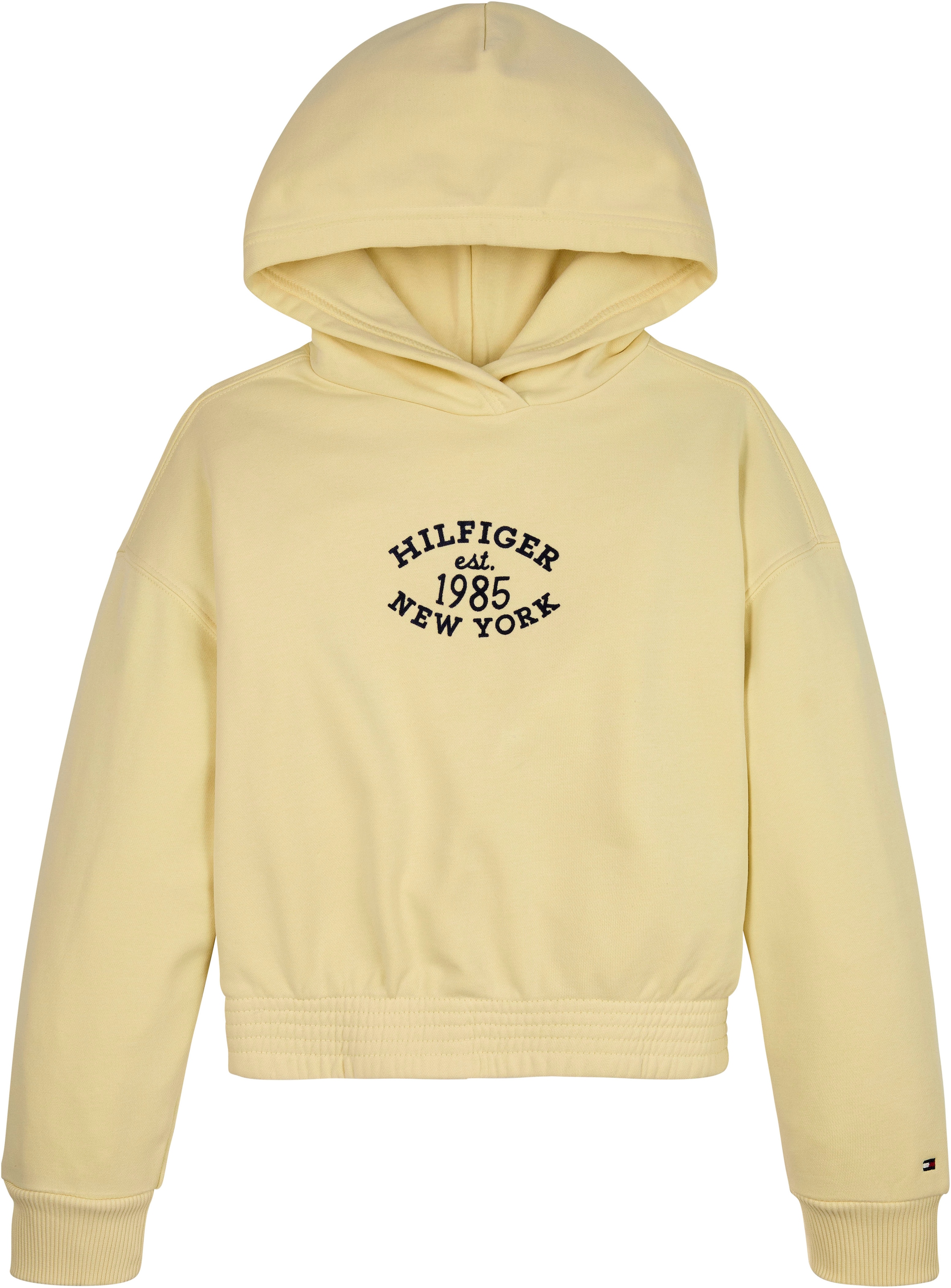 Tommy Hilfiger Kapuzensweatshirt »MONOTYPE FLOCK HOODIE«, Kinder bis 16 Jahre mit Logoschriftzug