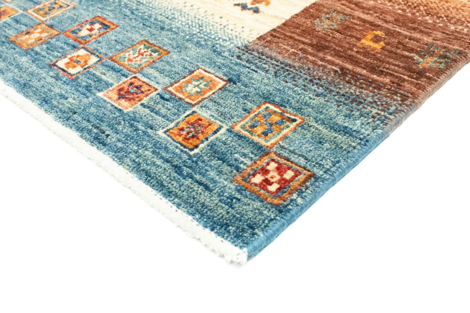 Wollteppich morgenland Jelmoli-Versand | mehrfarbig«, handgeknüpft »Loribaft kaufen Teppich handgeknüpft rechteckig, online