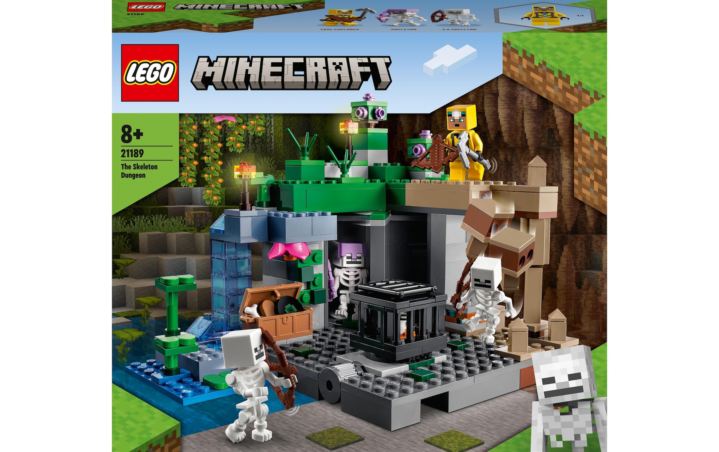 LEGO® Konstruktionsspielsteine »LEGO Minecraft Das Skelettverlies«, (364 St.)