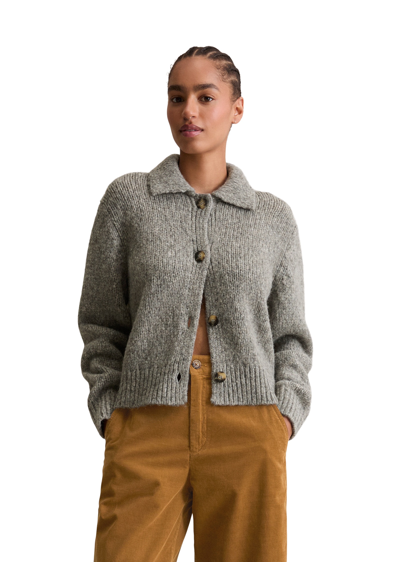 Marc O'Polo DENIM Cardigan regular fit aus weichem Schurwolle-Mix, meliert