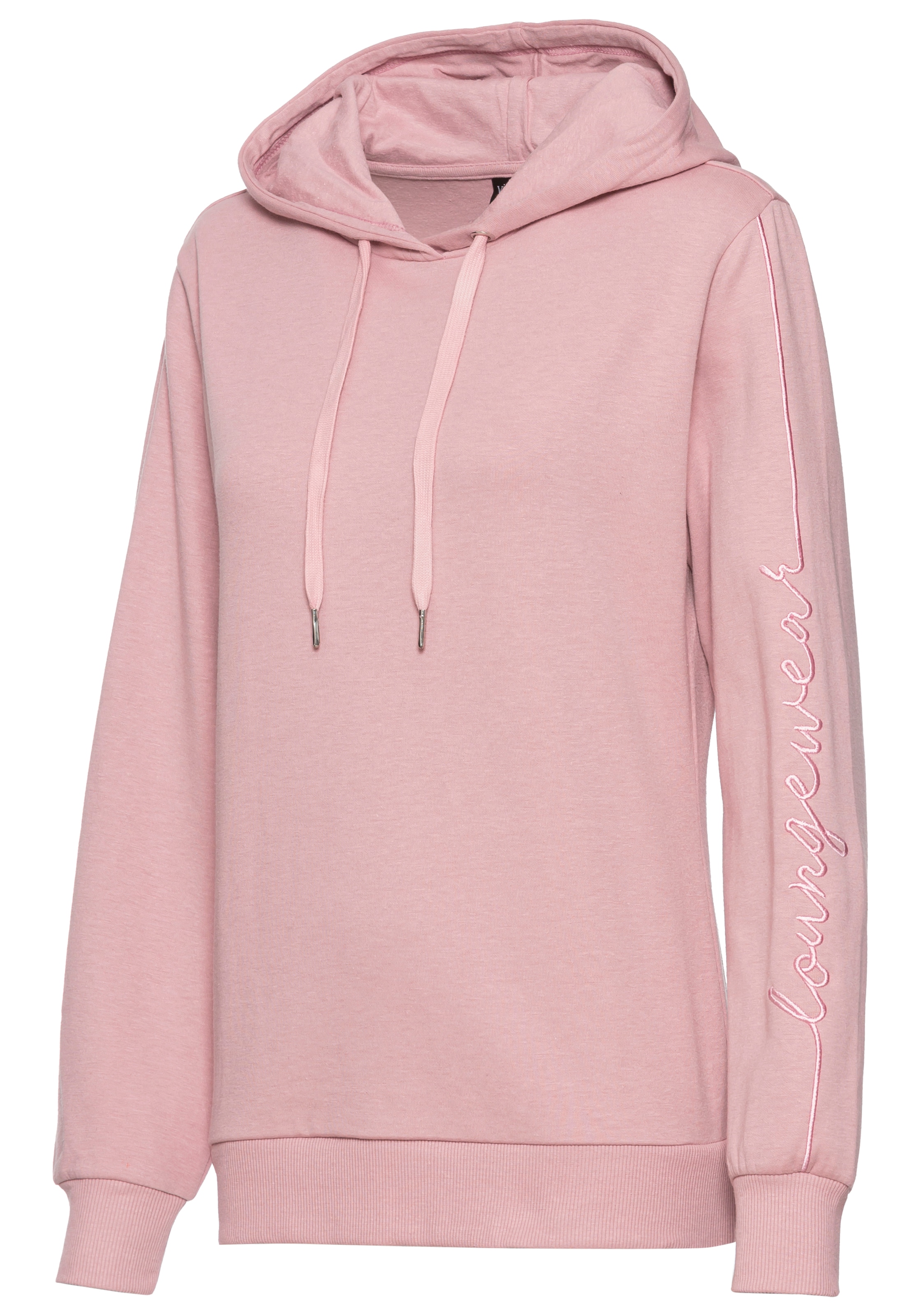 Vivance Hoodie, mit seitlicher Loungewear Stickerei, Loungshirt