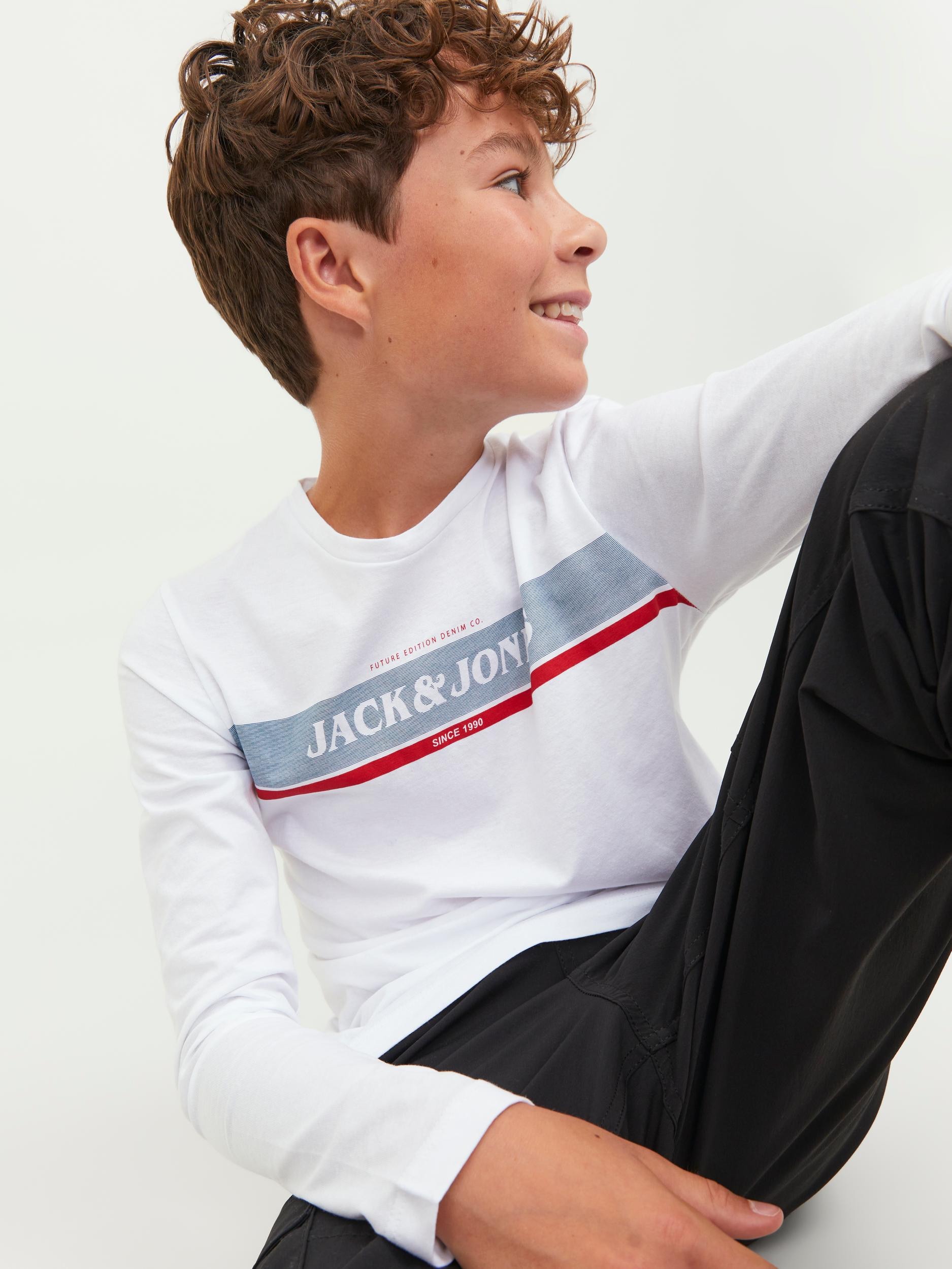 ✵ Jack CREW & TEE »JJALEX LS günstig Junior NECK | JNR« kaufen Jelmoli-Versand Jones Langarmshirt