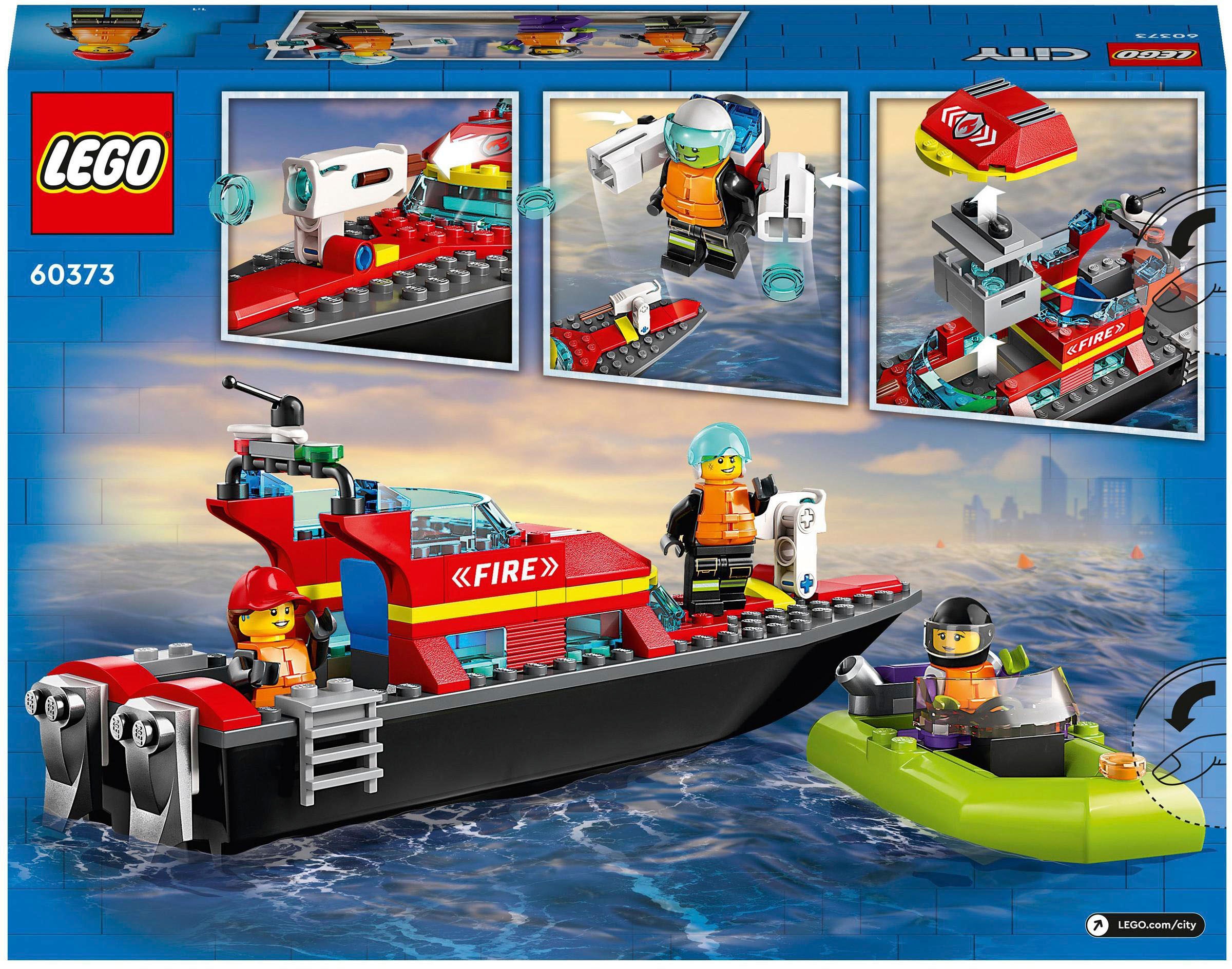 LEGO® Konstruktionsspielsteine »Feuerwehrboot (60373), LEGO® City«, (144 St.), Made in Europe