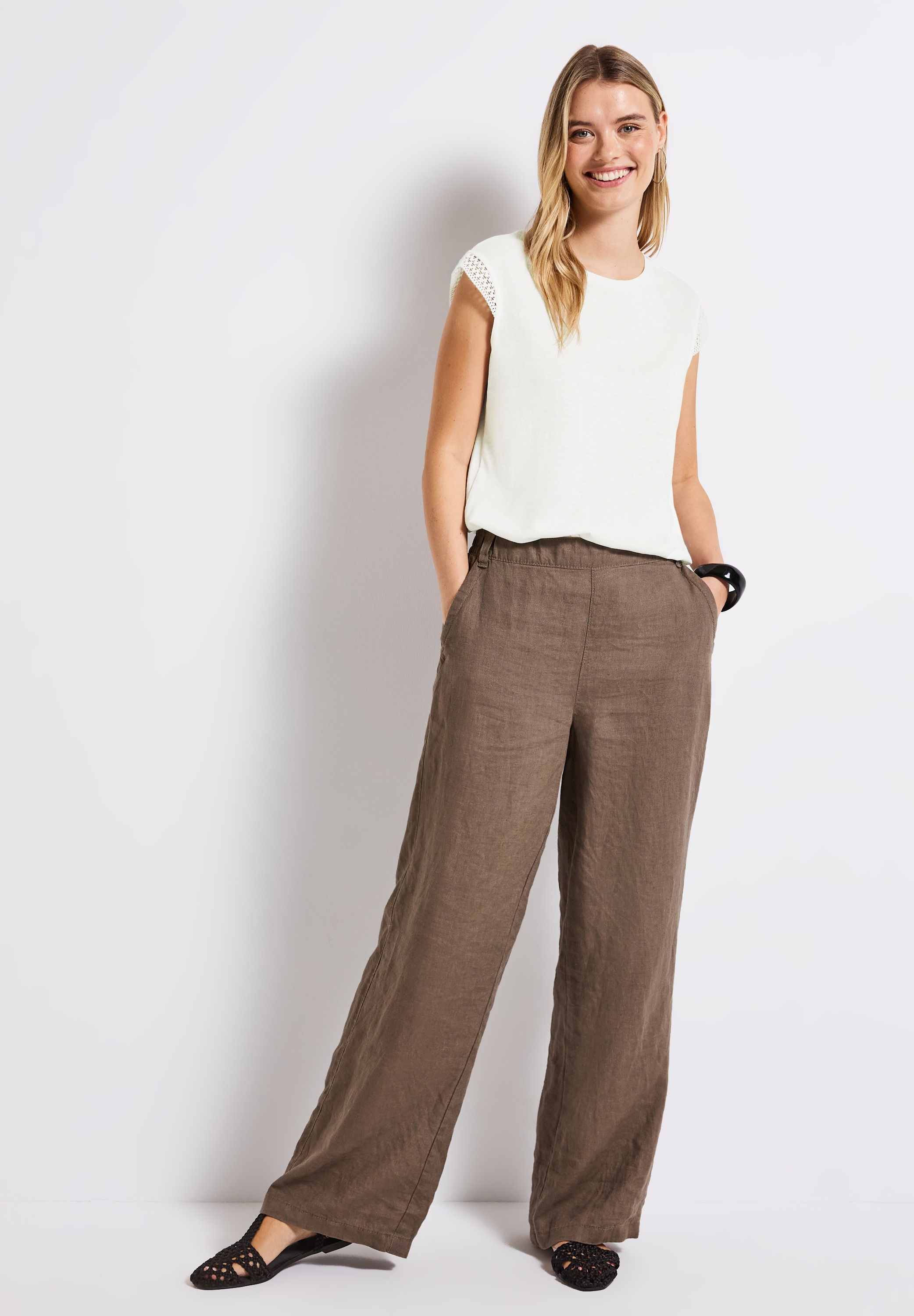 STREET ONE Shirttop, mit Häkeldetails