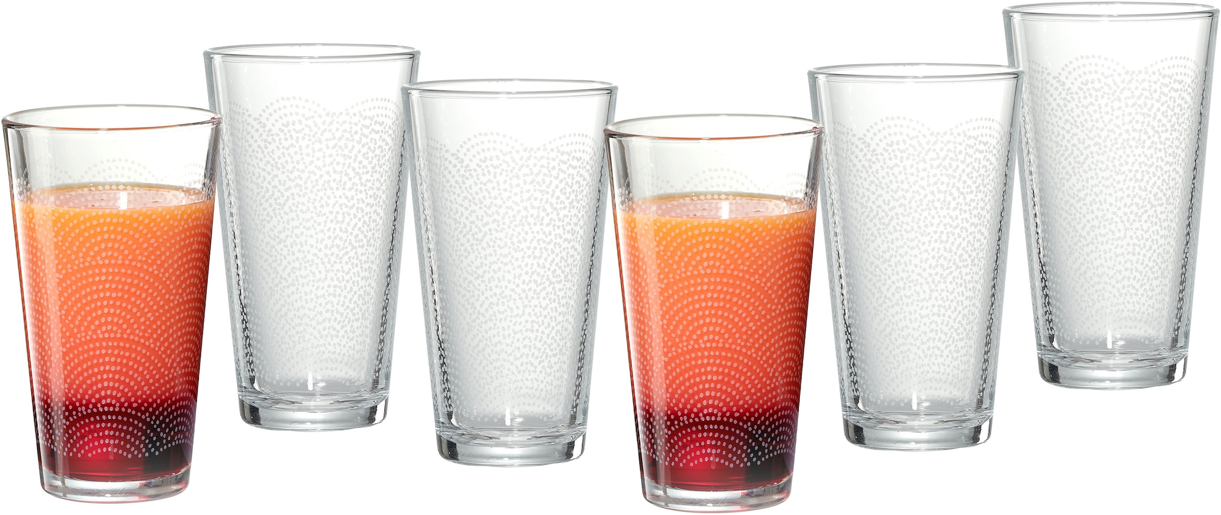 Ritzenhoff & Breker Longdrinkglas »Happy, Rainbows«, (Set, 6 tlg., 6 Longdrinkgläser, je 400 ml), 400 ml, 6-teilig