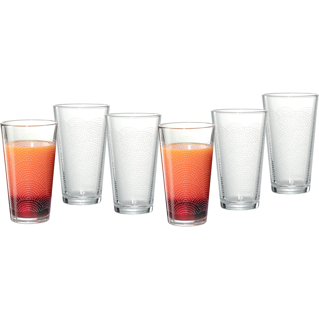 Ritzenhoff & Breker Longdrinkglas »Happy, Rainbows«, (Set, 6 tlg., 6 Longdrinkgläser, je 400 ml), 400 ml, 6-teilig