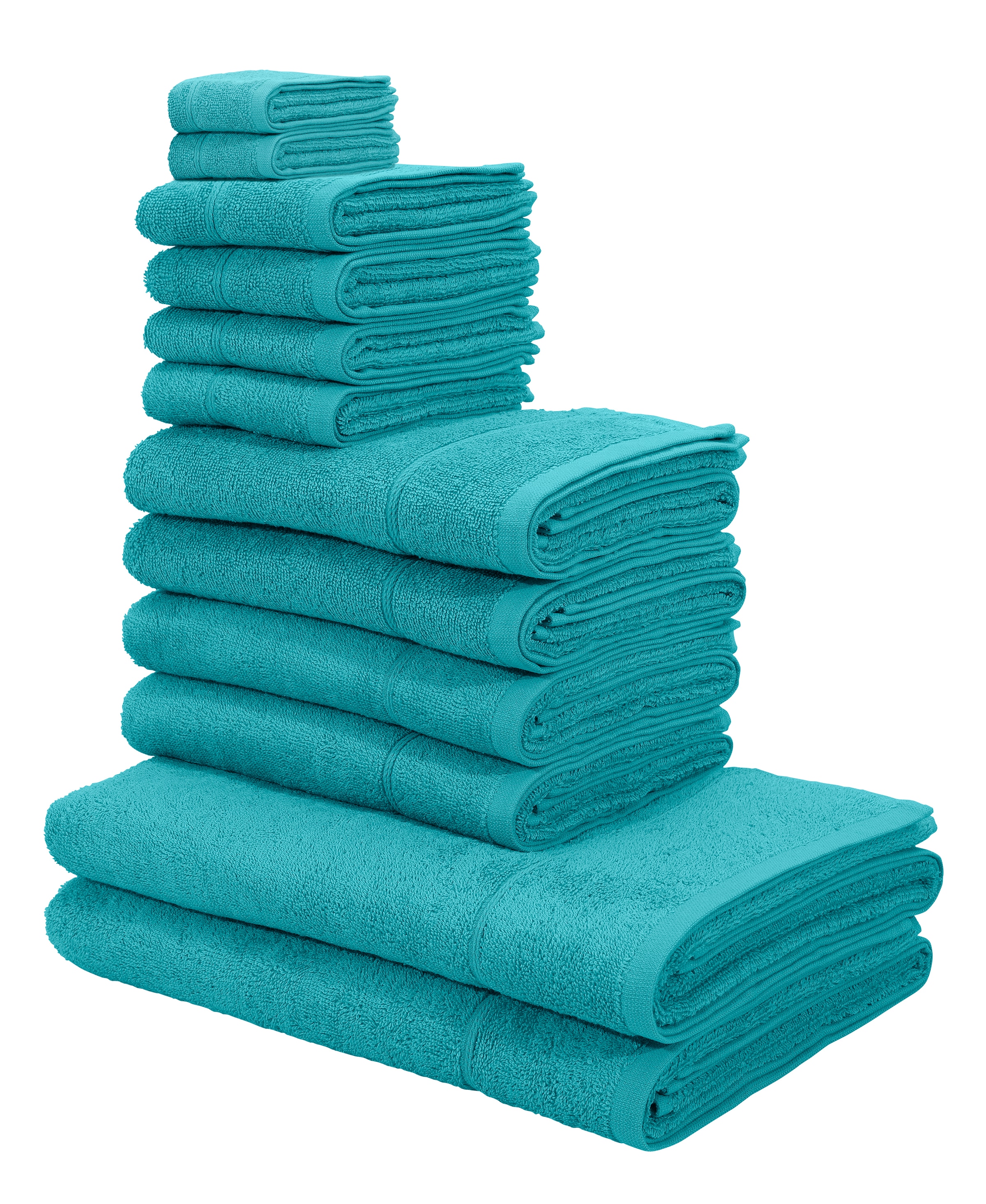 my home Handtuch Set bestellen mit 12 Baumwolle Handtücher online Handtuch-Set 100% Frottier, Bordüre, aus Jelmoli-Versand »Sanremo«, Set, einfarbiges tlg., 