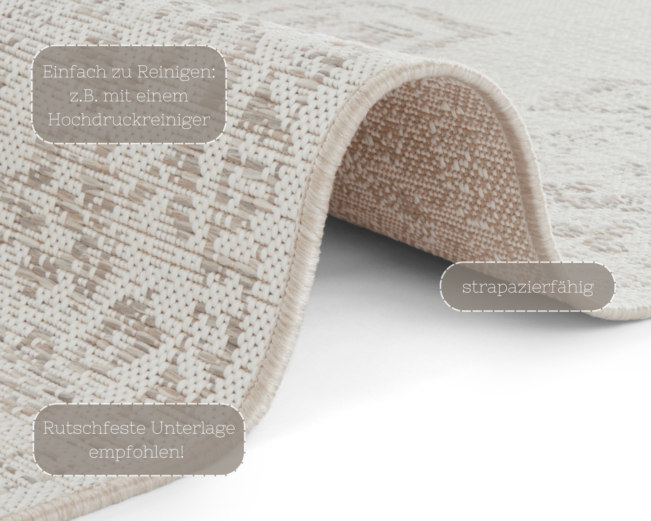HANSE Home Teppich »Tilos«, rechteckig, 8 mm Höhe, In- & Outdoor, Kurzflor, Orientalisch, Vintage, Wohnzimmer, Garten