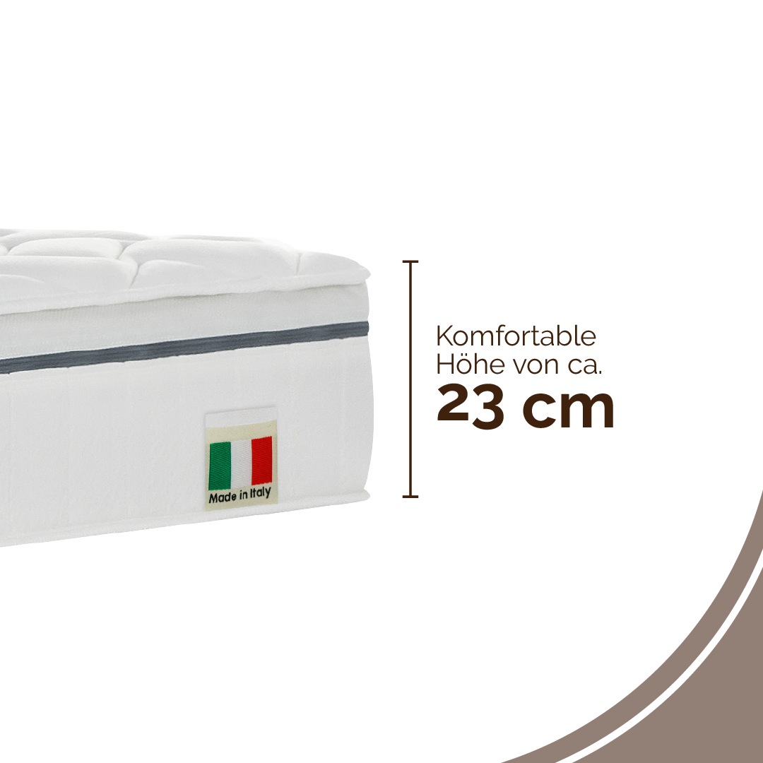 DI QUATTRO Komfortschaummatratze "23cm, Wave 3D, Wendematratze mit zwei Härtegraden" 23 cm hoch Raumgewicht: 30 kg/m³ 1-tlg., 1 Stk. tlg. Matratze in H2+H3 & H4+H5, 90x200, 140x200 und weitere Größen