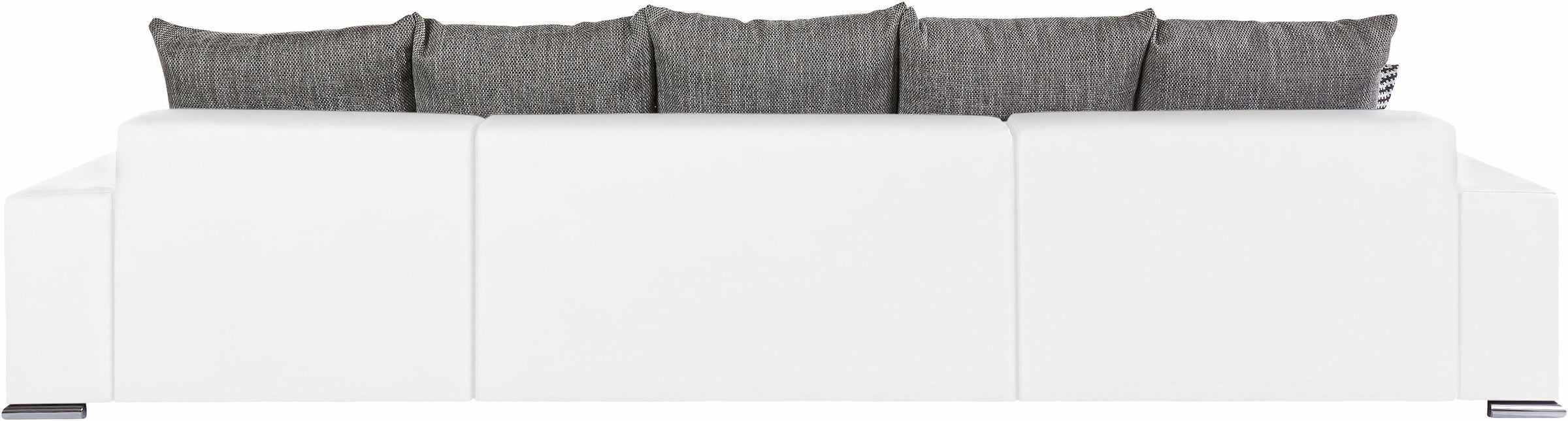 COLLECTION AB Wohnlandschaft »XXL-Josy U-Form, Breite 333 cm, mit 2 Recamieren 77 & 97 cm«, inkl. Bettfunktion, Bettkasten, mit 5 gleich grossen Rückenkissen