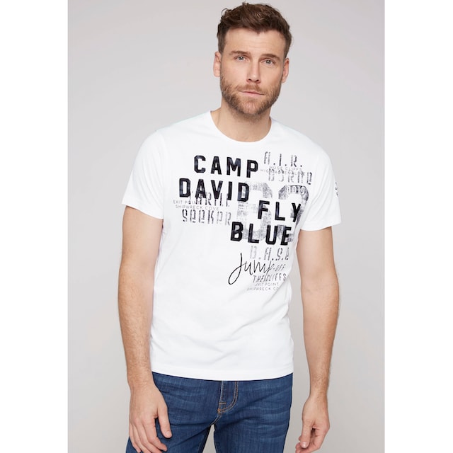 CAMP DAVID T-Shirt, mit Puff-Print-Details online kaufen | Jelmoli-Versand