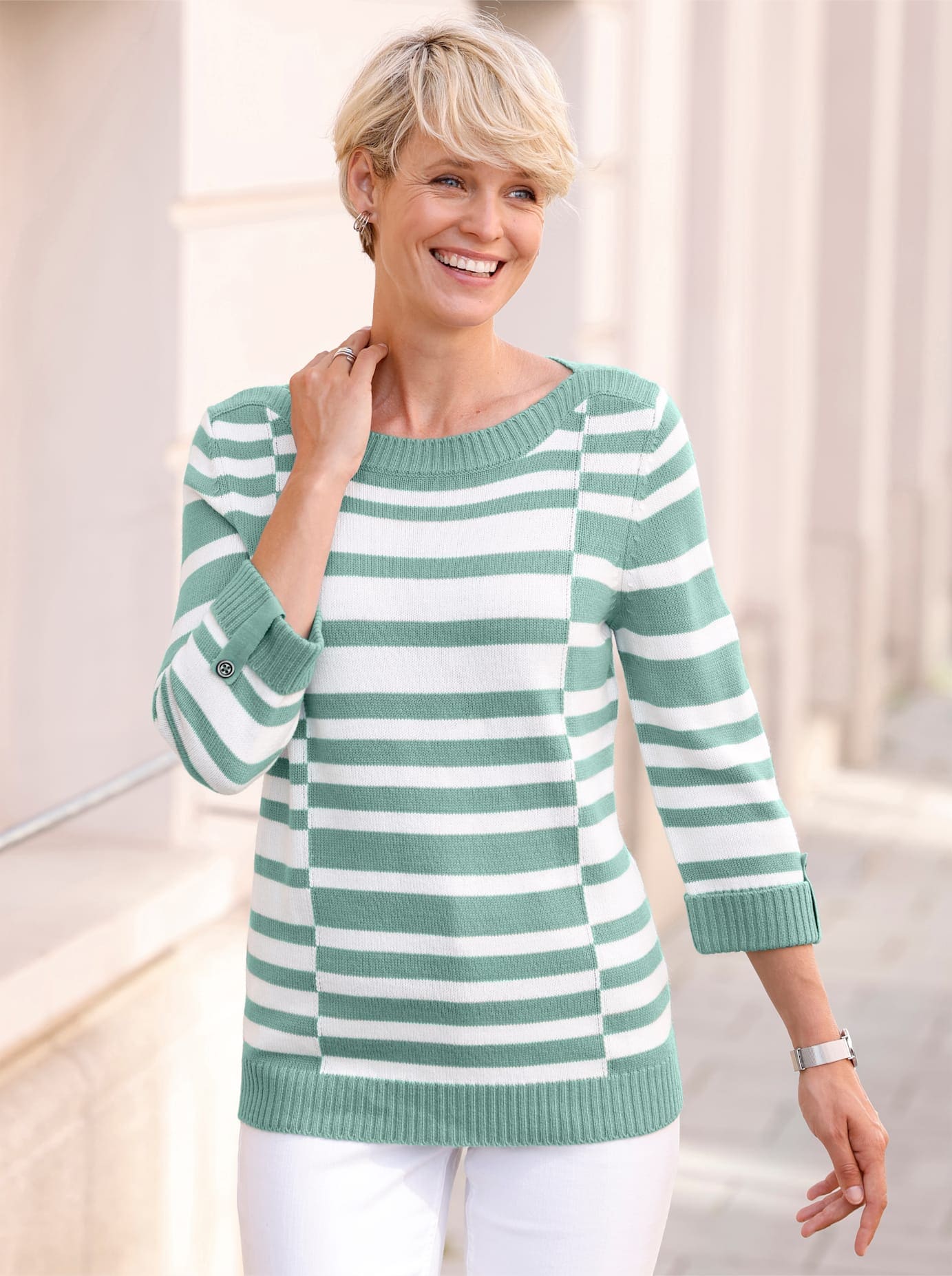 Classic Basics 3/4 Arm-Pullover »Rundhals-Pullover«