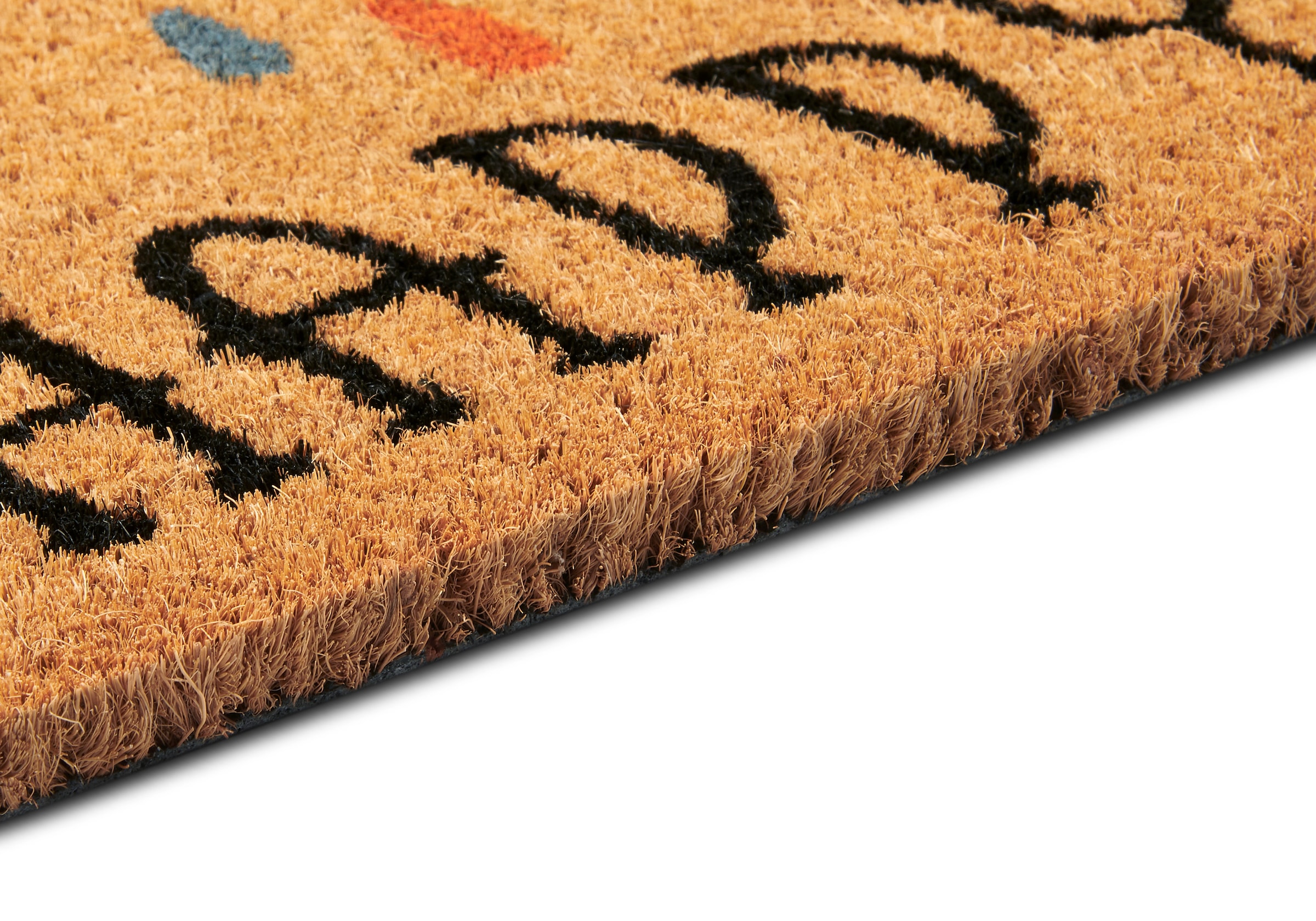 HANSE Home Fussmatte »Kokos Be Happy, Türmatte«, rechteckig, 15 mm Höhe, Schmutzfangmatte, Rutschfest, Outdoor, Innen, Aussen, Kokosmatte, Flur