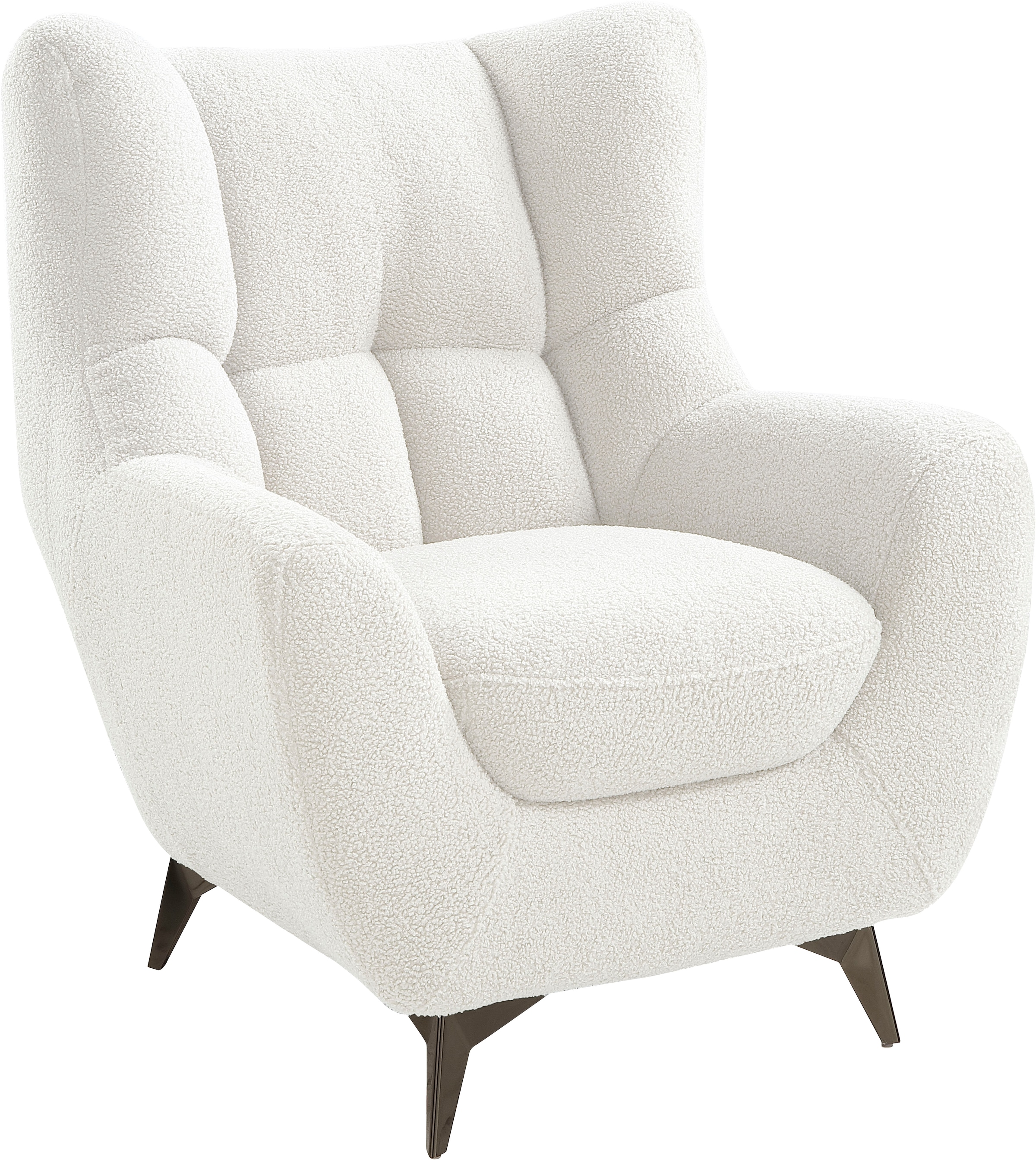 ATLANTIC home collection Sessel »Shawn«, mit Federkern, trendy Bezug mit Teddyoptik