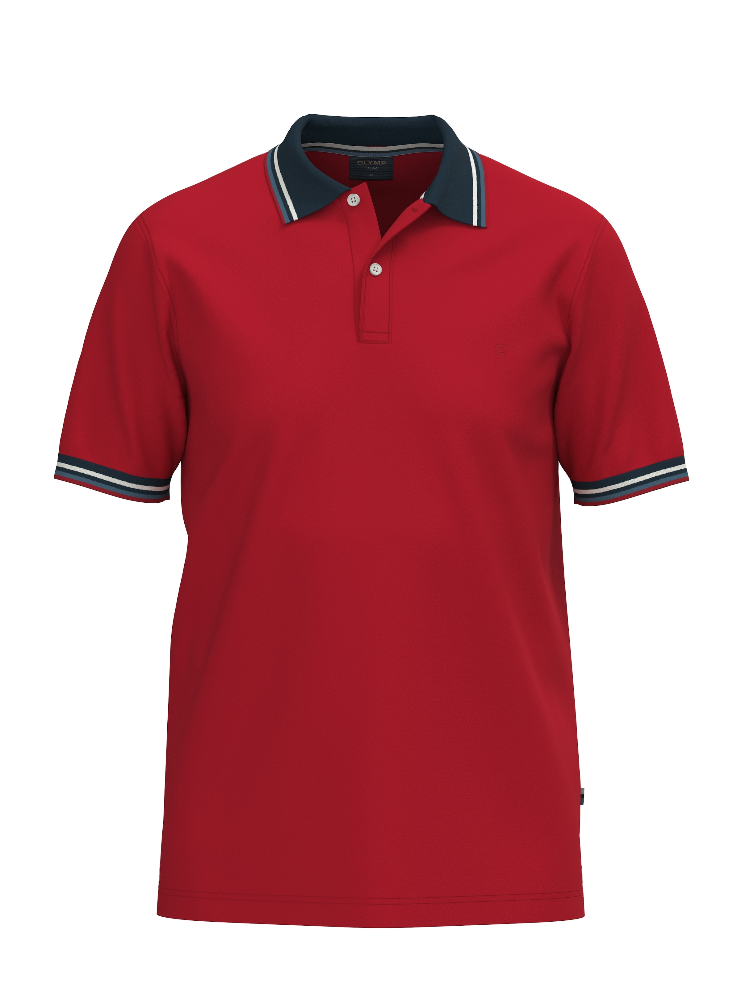 OLYMP Poloshirt »Casual« farbliche Kontrast-Details