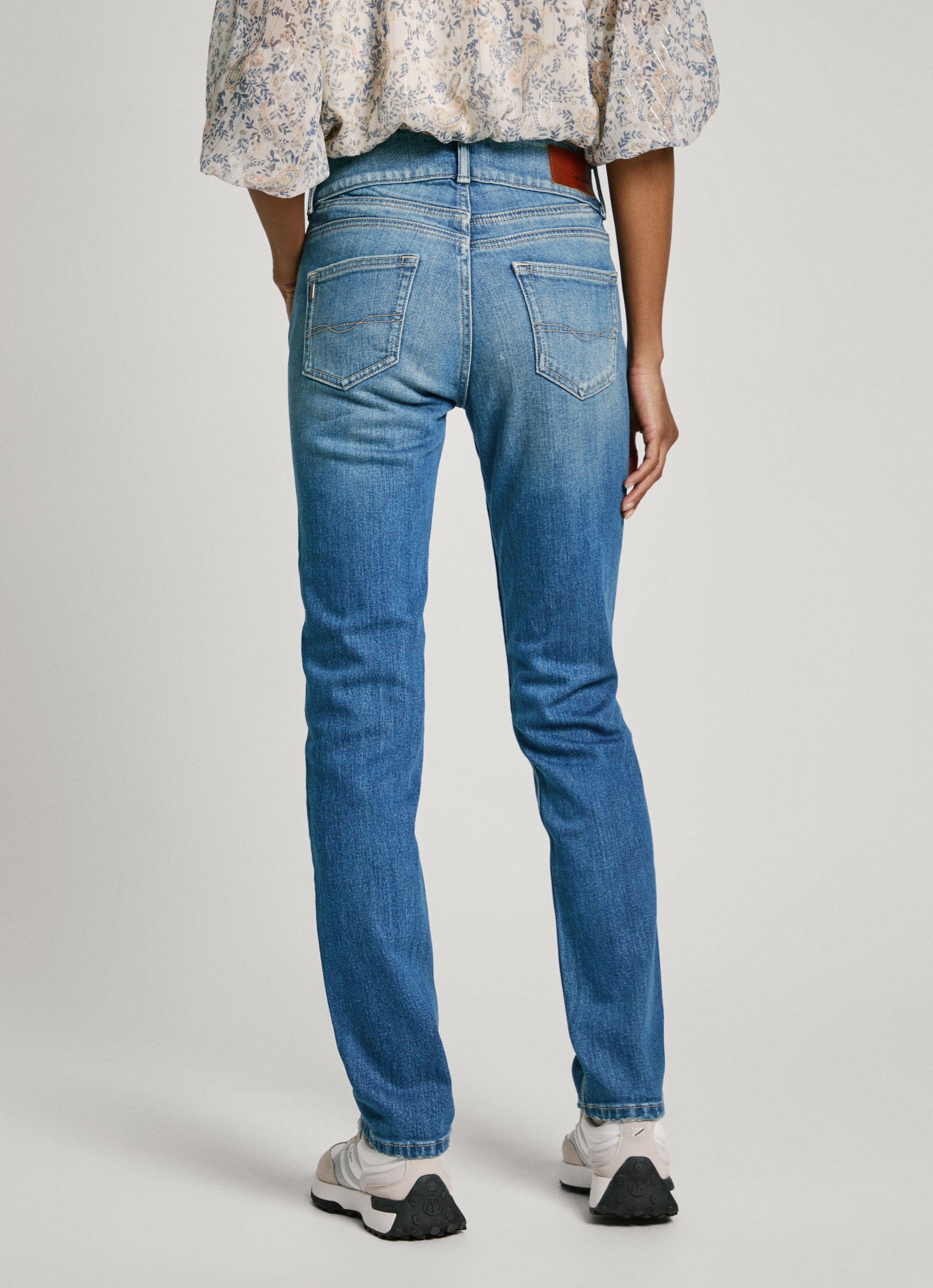 Pepe Jeans Slim-fit-Jeans »SLIM JEANS MW«, mit extrabreitem Bund mit Doppelknopf-Verschluss