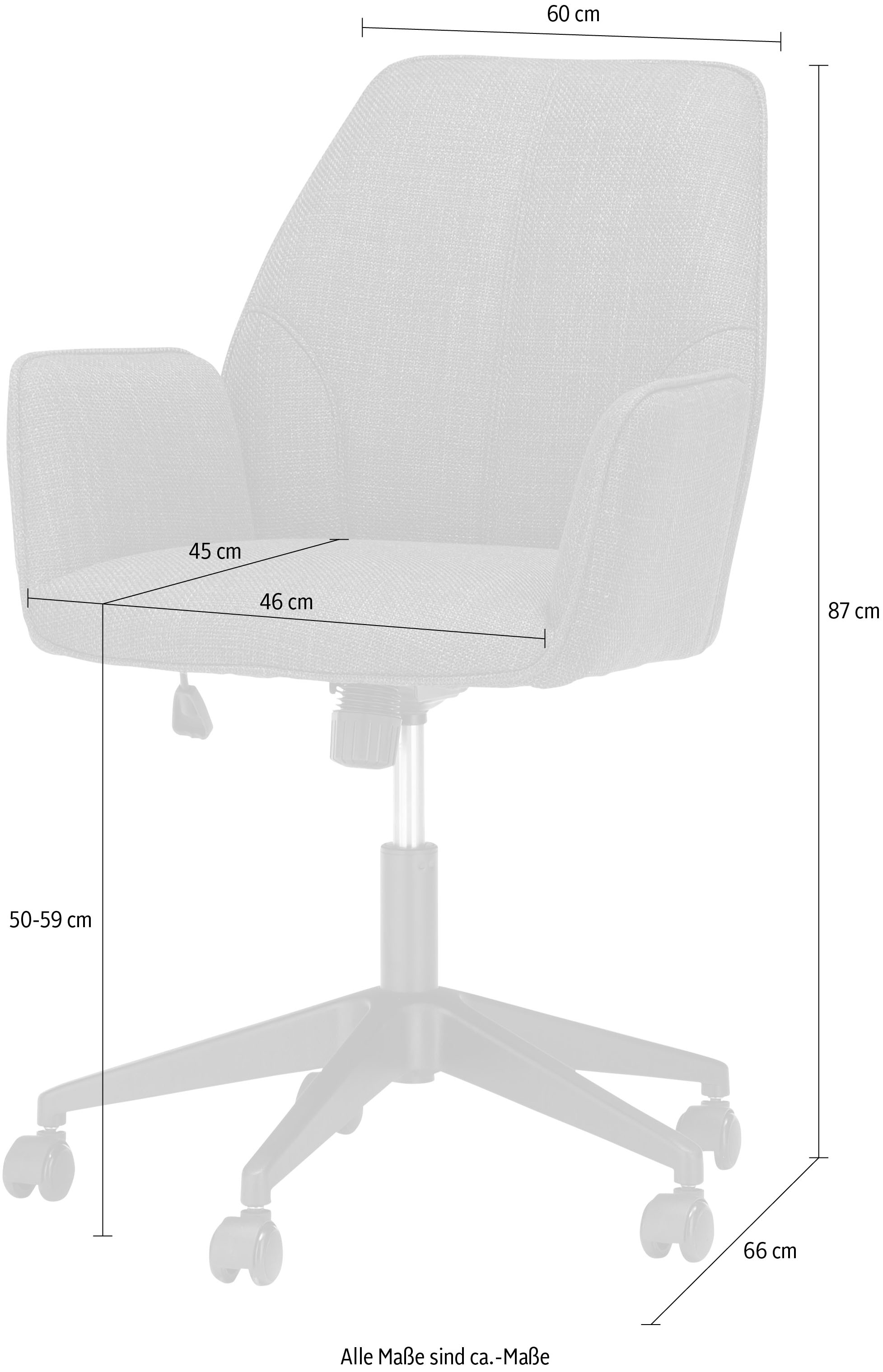 MCA furniture Bürostuhl Komfortsitzhöhe Stoffbezug, mit Bürostuhl »O-Pemba«, verstellbar Jelmoli-Versand online Webstoff, | bestellen stufenlos