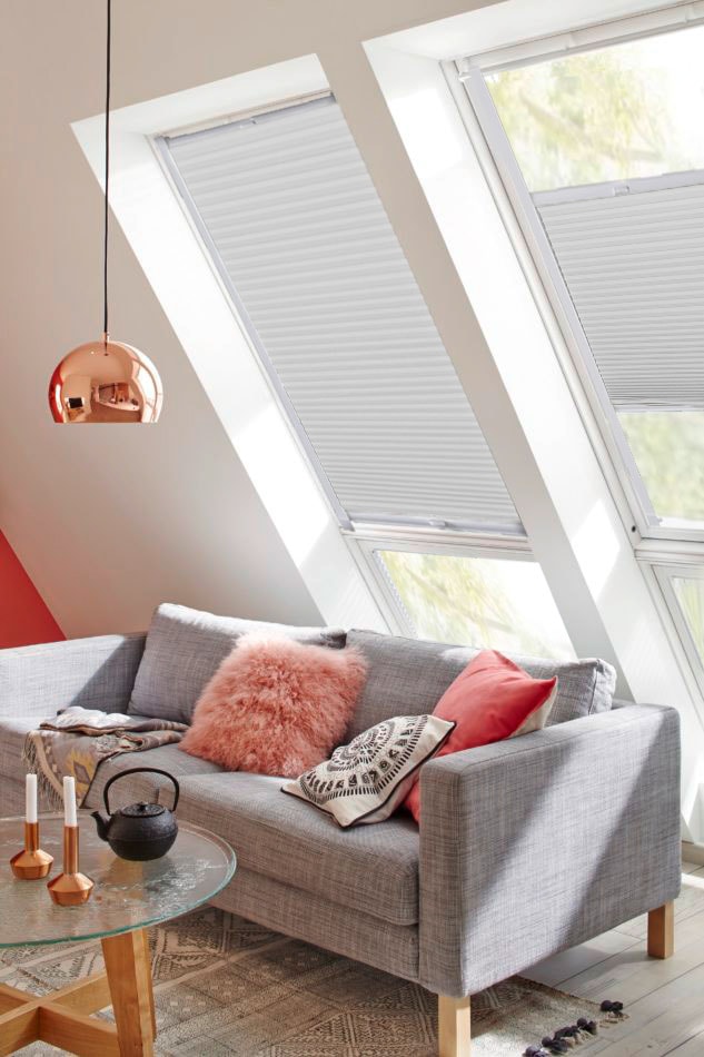 sunlines Dachfensterplissee "StartUp Style Honeycomb VD" abdunkelnd verspannt mit Führungsschienen
