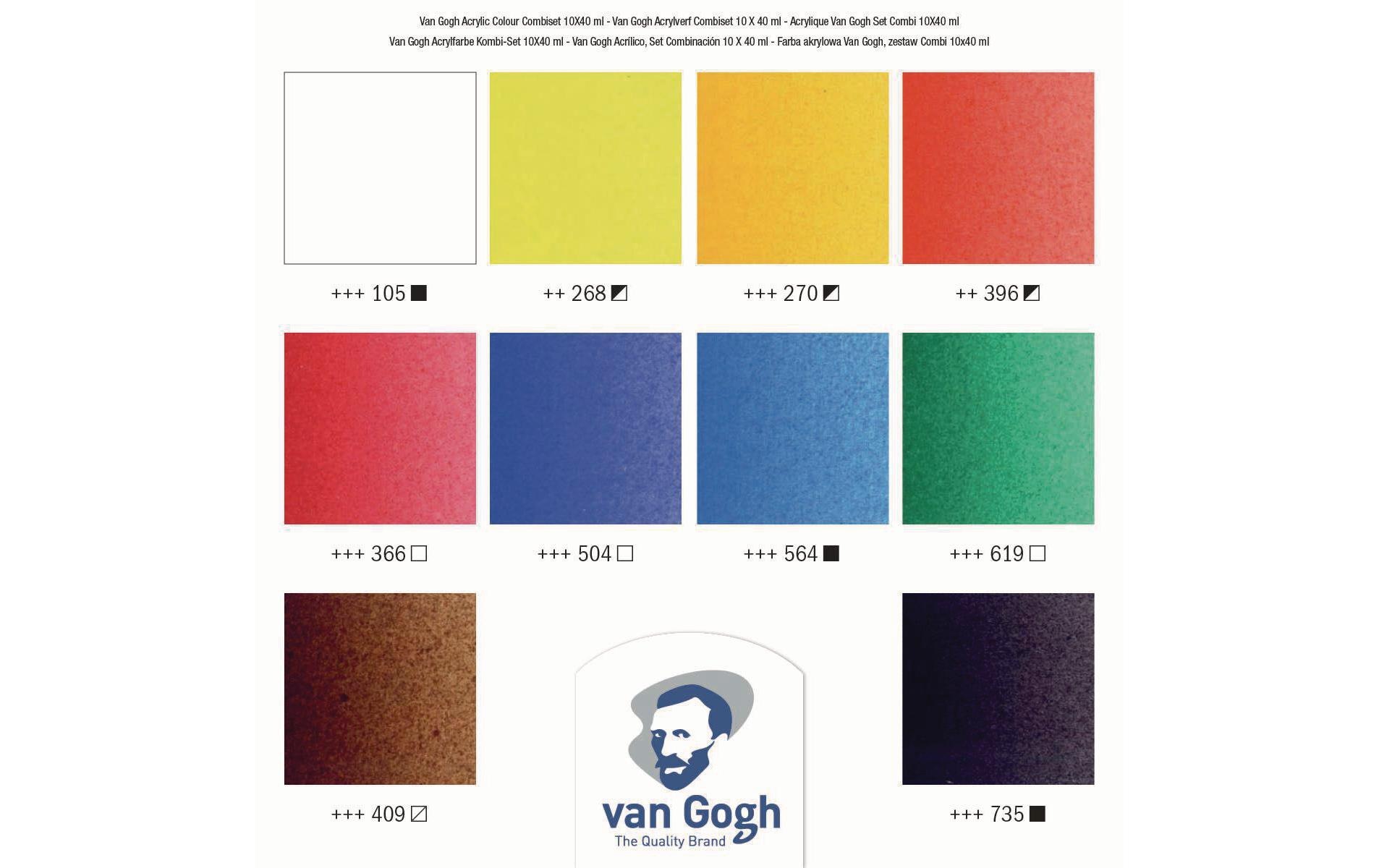 Acrylfarbe »Van Gogh Kombi-Set, 40 ml, Mehrfarbig«