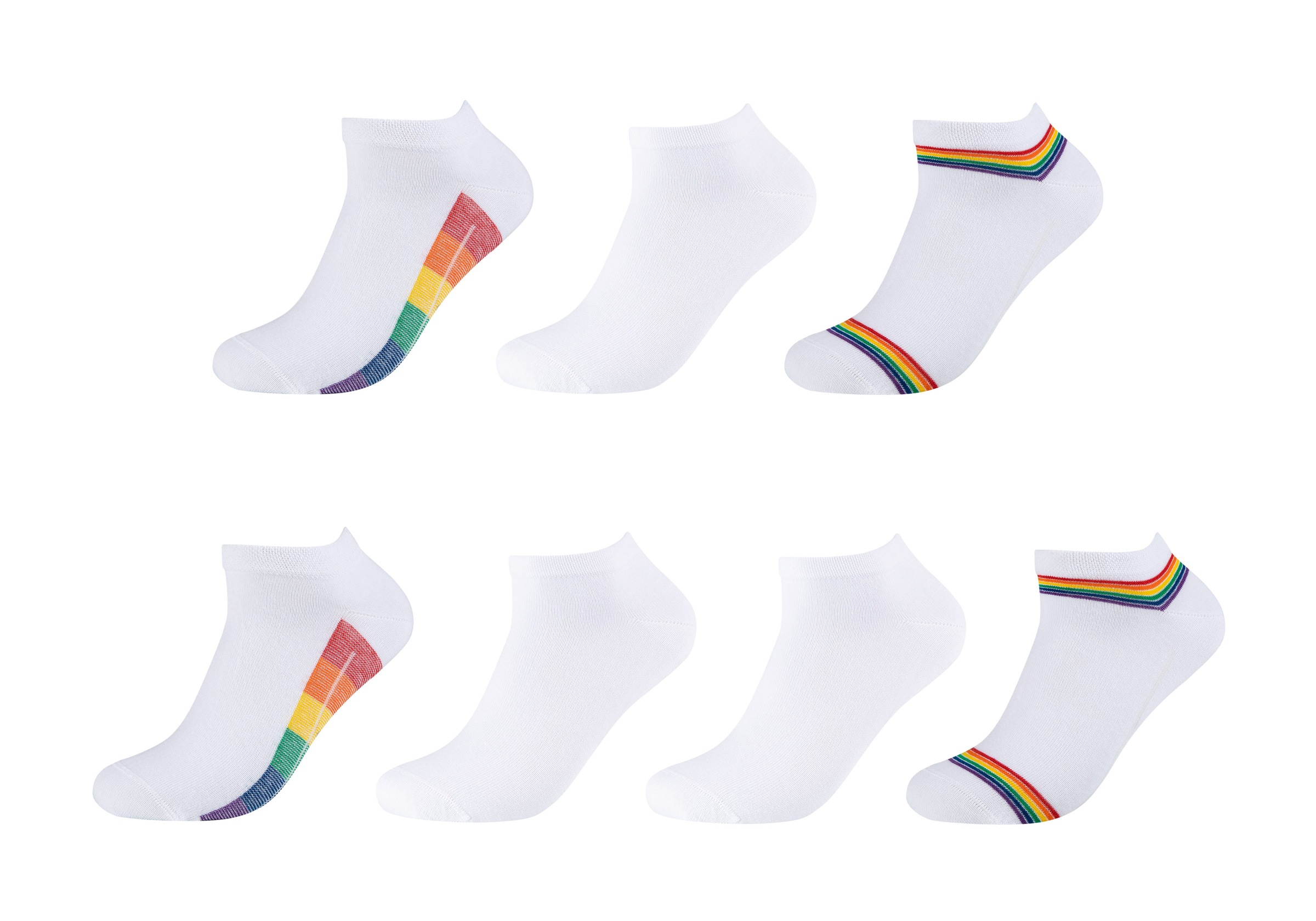 Camano Sneakersocken "ca-soft" 7 Paar, mit weichem Komfortbund ohne drückende Nähte
