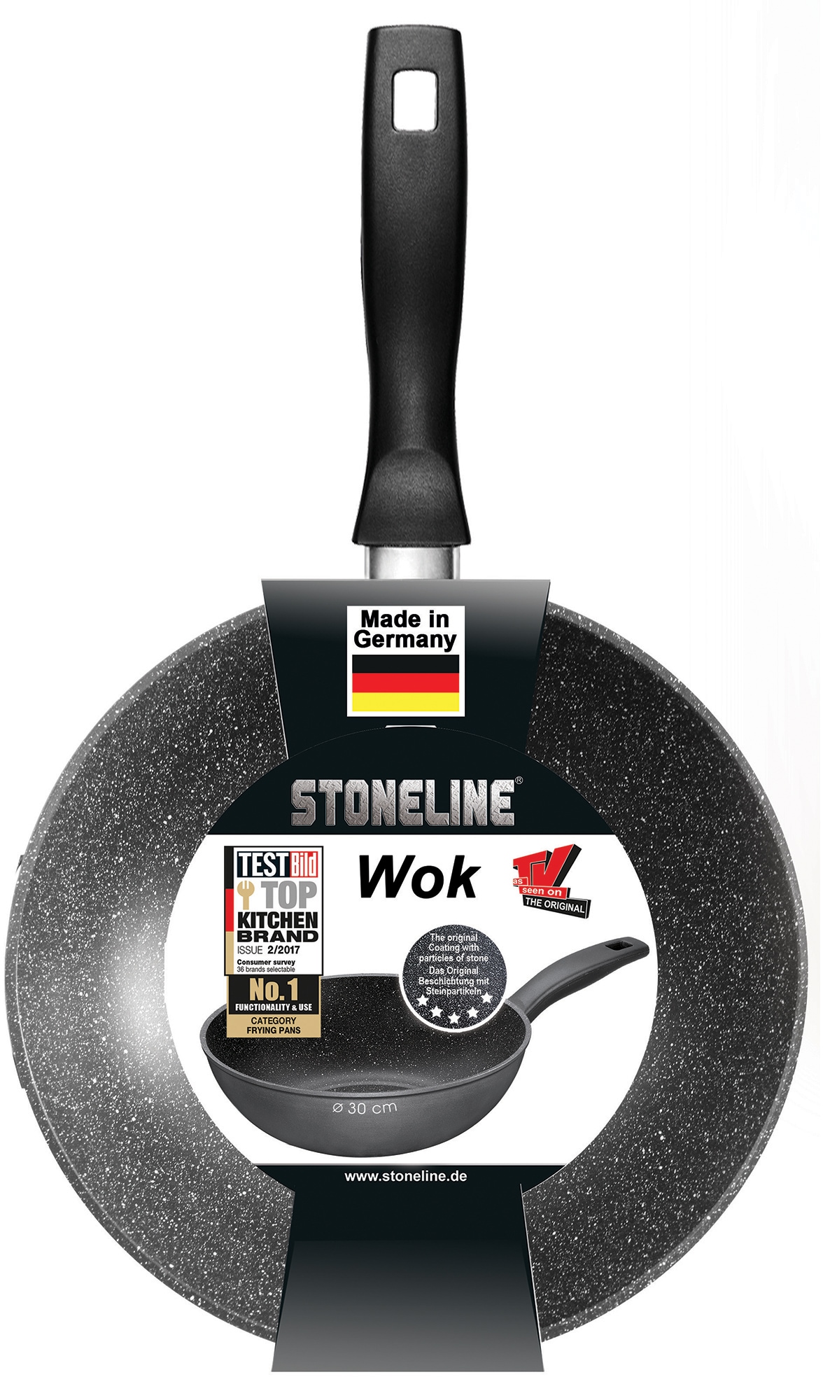 STONELINE Wok, Aluminium, (1 tlg.), Ø 30 cm, Induktion