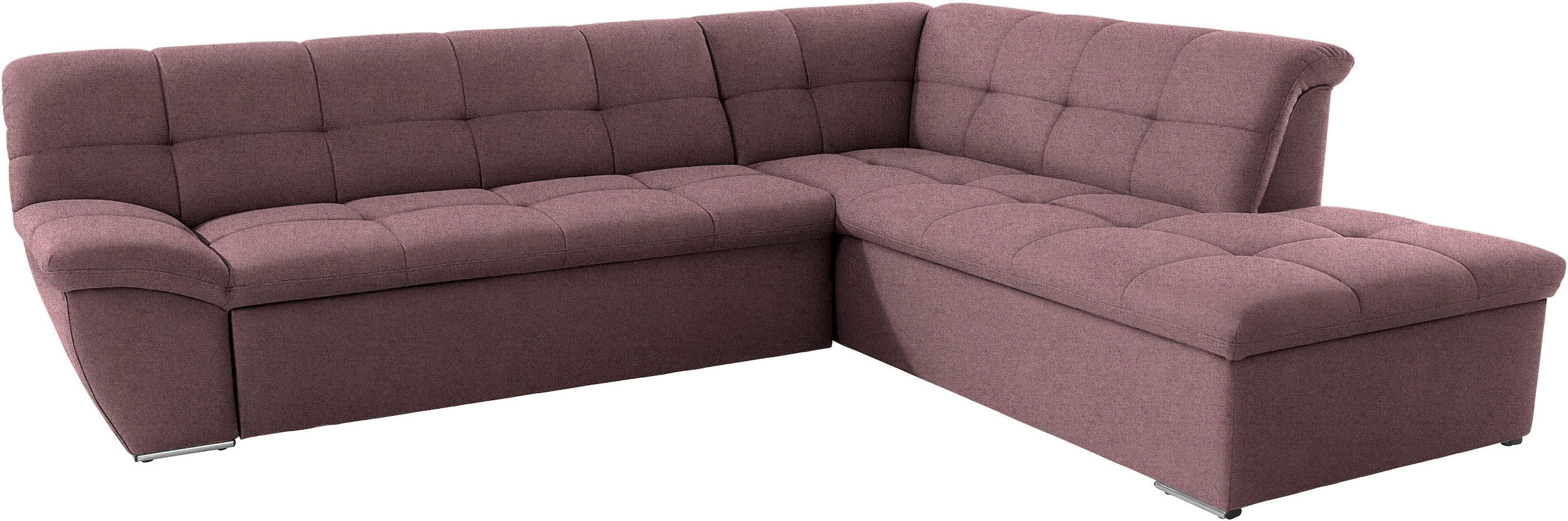 DOMO collection Ecksofa »Lagoa L-Form«, wahlweise mit Bettfunktion, frei im Raum stellbar, grosse Farbvielfalt