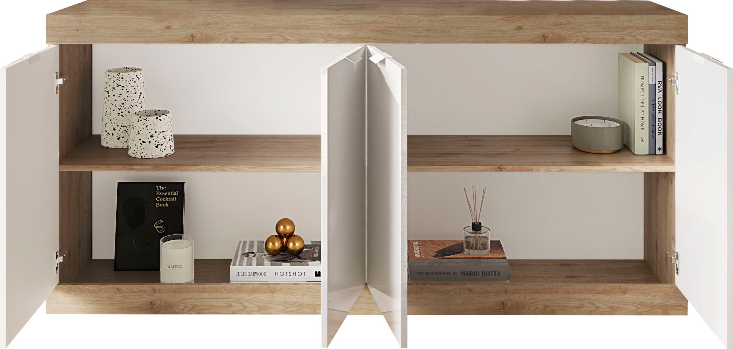 LC Sideboard »Slim«, Breite 181 cm, weiss Hochglanz Lack online shoppen |  Jelmoli-Versand