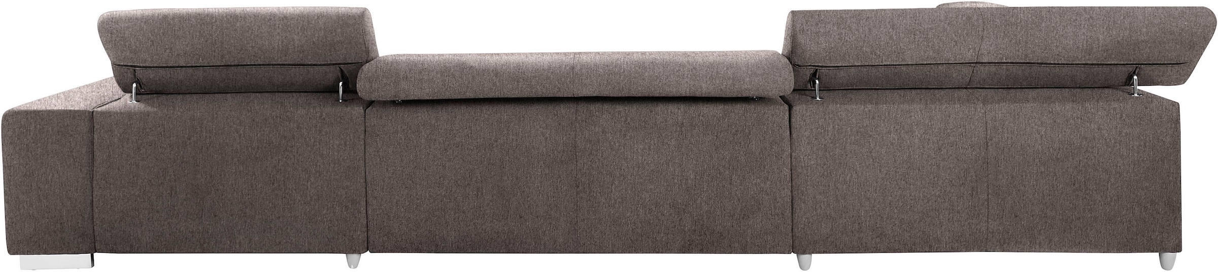 COTTA Wohnlandschaft »Orion U-Form«, mit Kopfteilverstellung & 6 Nierenkissen