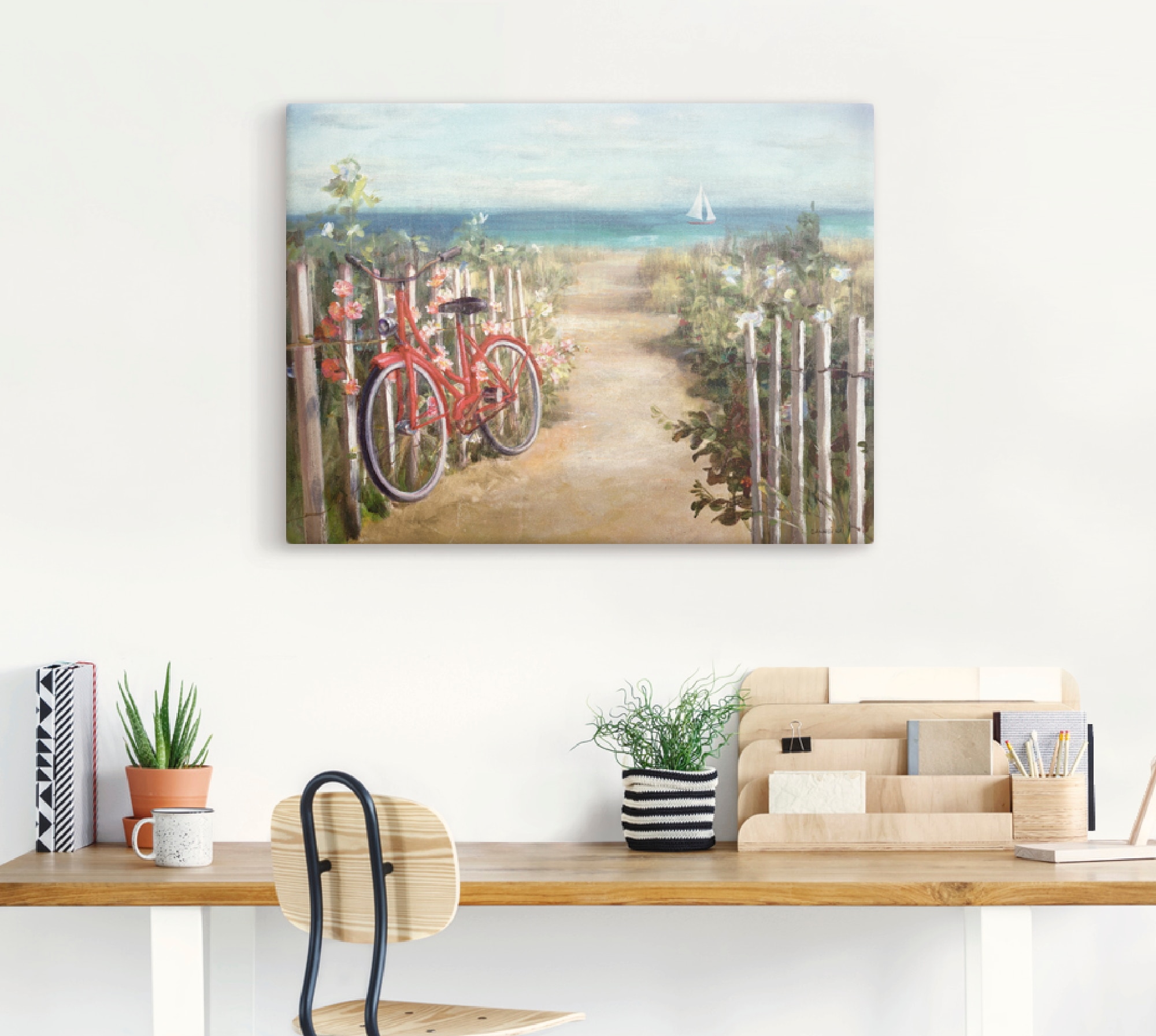 Artland Wandbild »Sommerfahrt«, Fahrräder, (1 St.), als Leinwandbild, Poster in verschied. Grössen