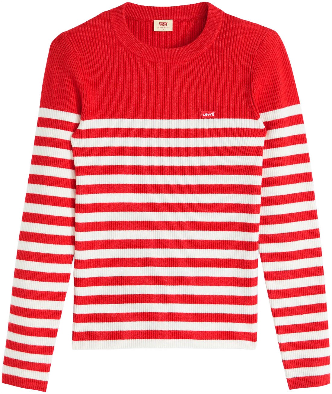 Levi's® Rundhalspullover »RIB CREW SWEATER« Geripptes Strickmuster