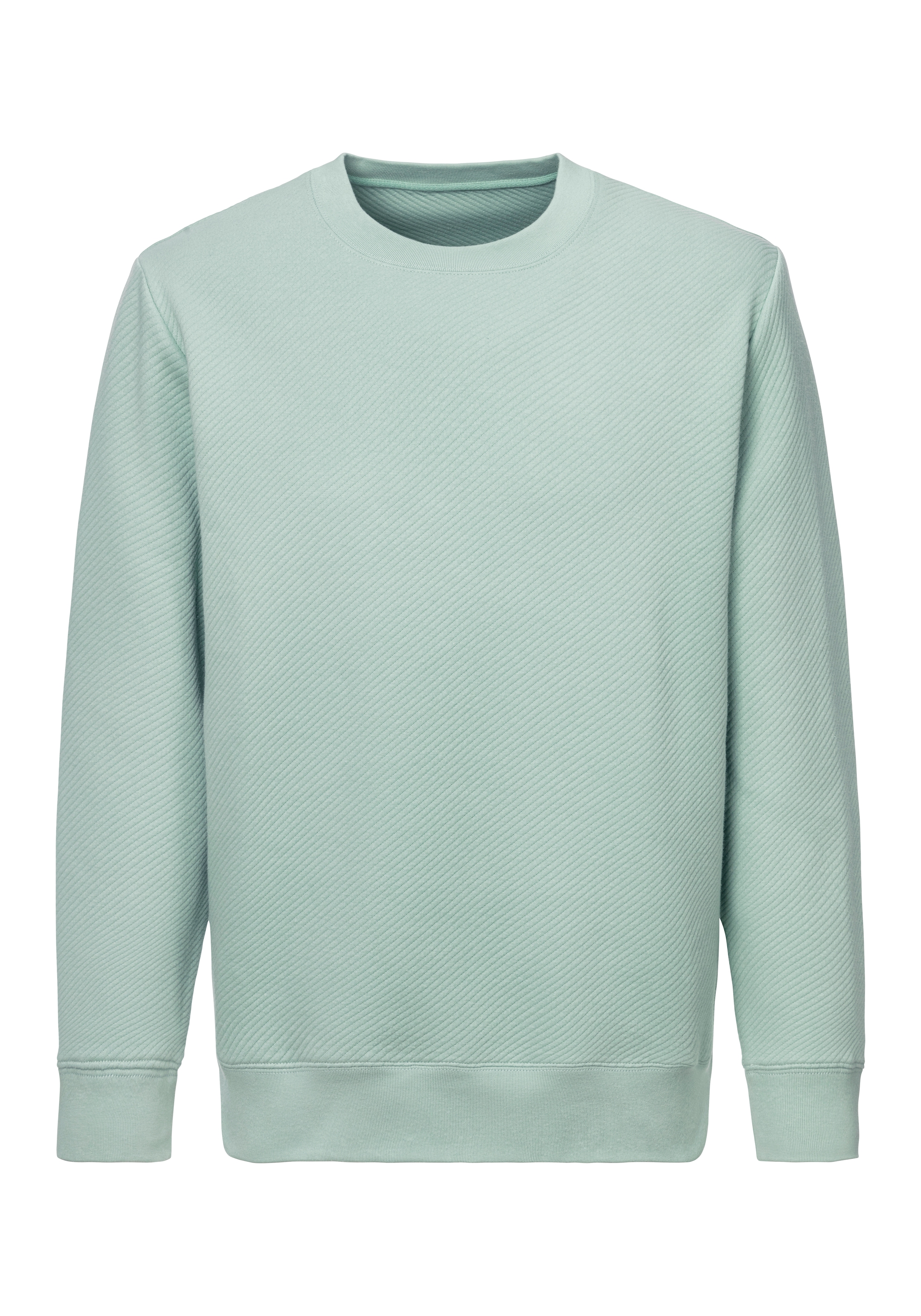 John Devin Sweatshirt, Langarm, Pullover mit Struktur, Rundhals, Baumwollmischung