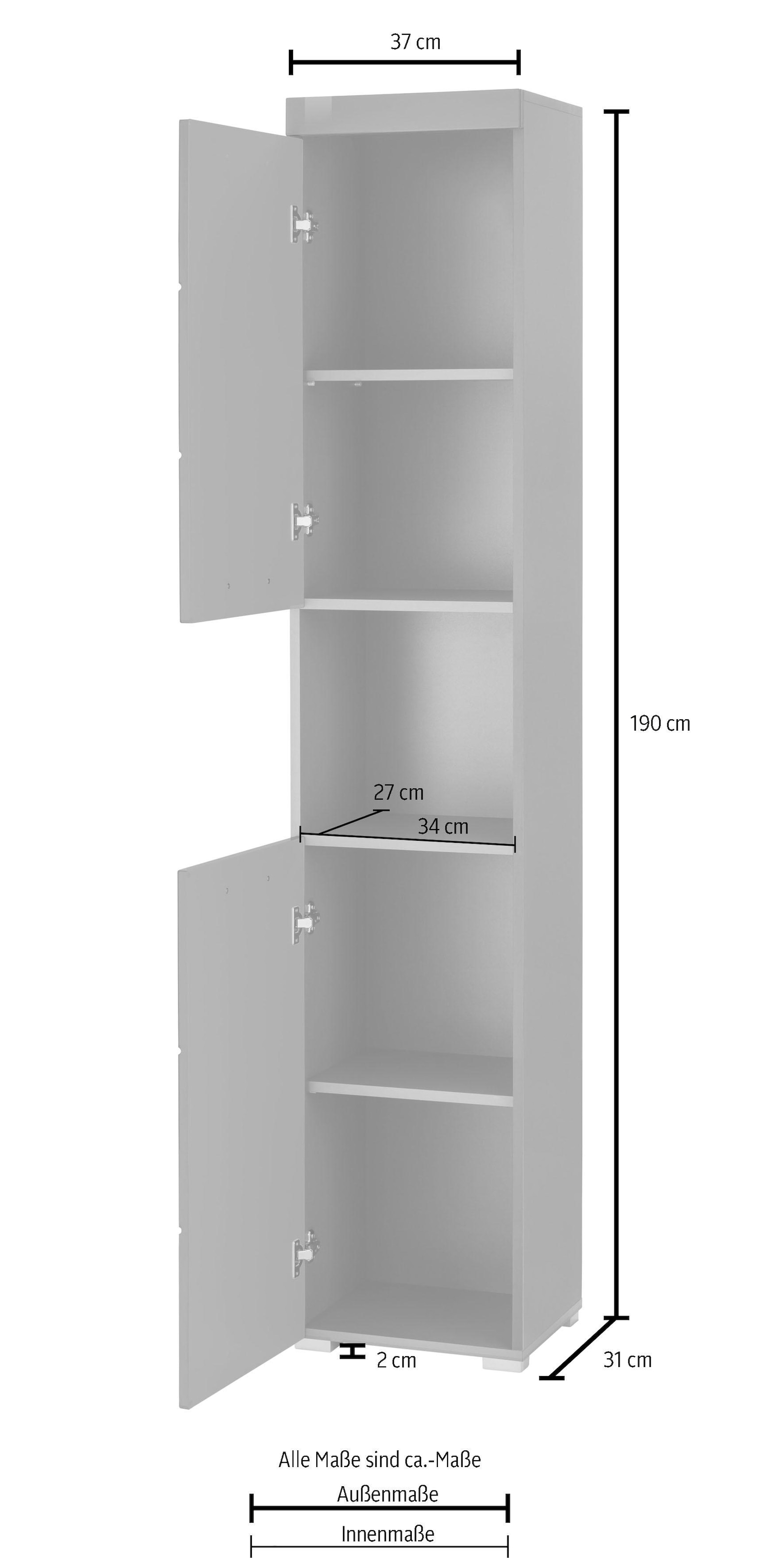 ❤ INOSIGN Hochschrank »Avena«, Höhe 190 cm, Badezimmerschrank mit 2 Türen  und 1 offenen Fach ordern im Jelmoli-Online Shop