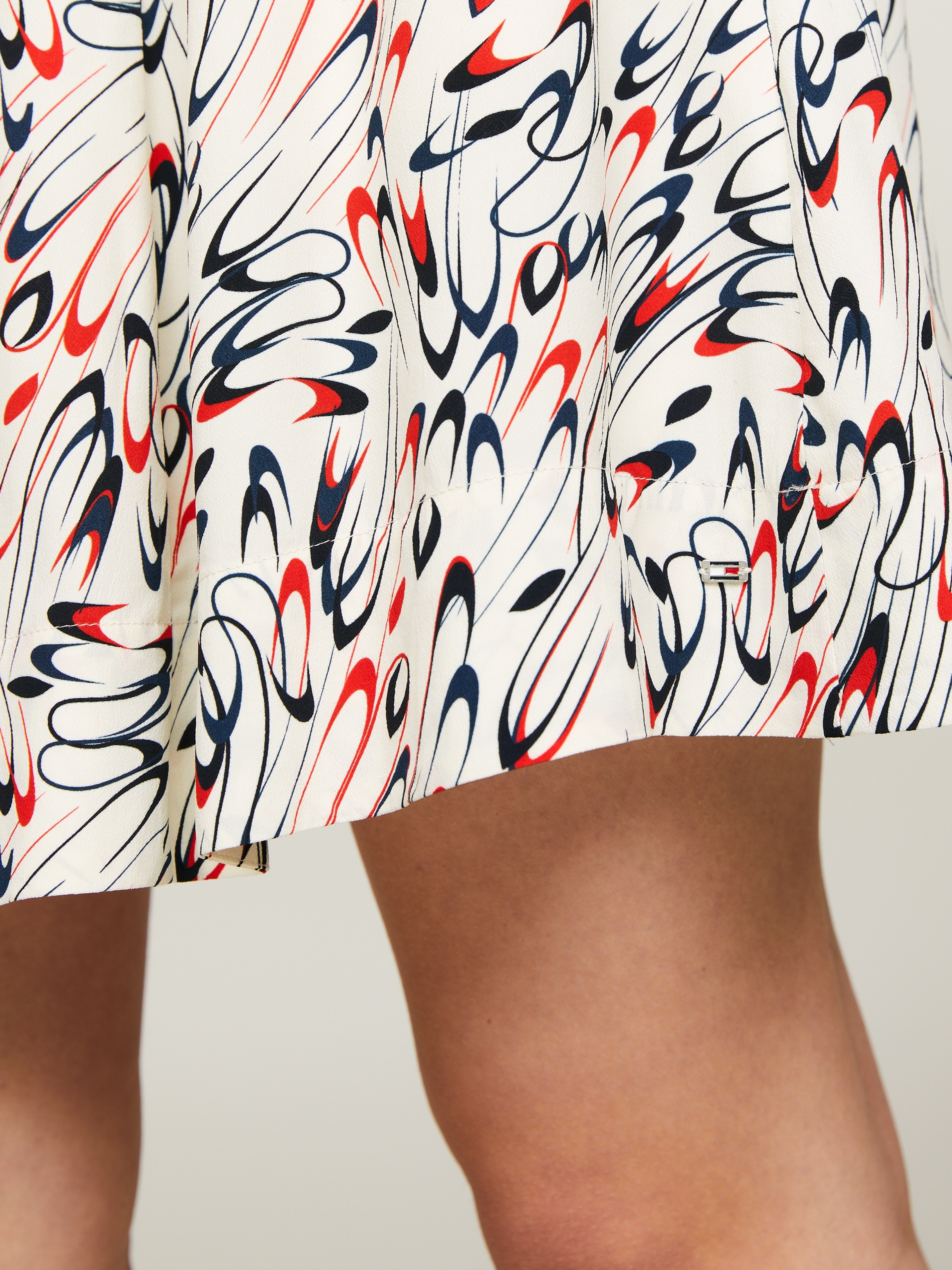 Tommy Hilfiger Minirock »SMALL RIBBON SHORT SKIRT«, Webrock mit Allover-Muster