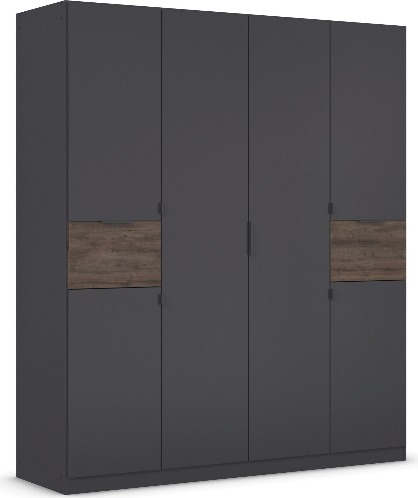 rauch Drehtürenschrank "Kleiderschrank Schrank Garderobe Wäscheschrank TICAO" Schubladen in der Höhe variabel positionierbar, mit 2 geräumigen Schubladen, viel Stauraum MADE IN GERMANY