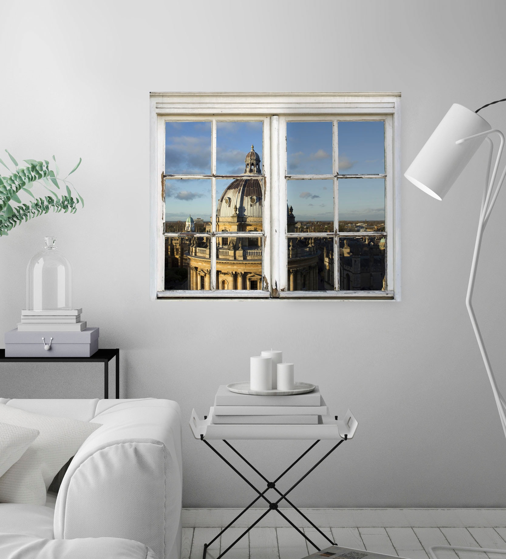 queence Wandsticker »Kathedrale«, Wandsticker, Wandbild, selbstklebend, 3D, Fenster