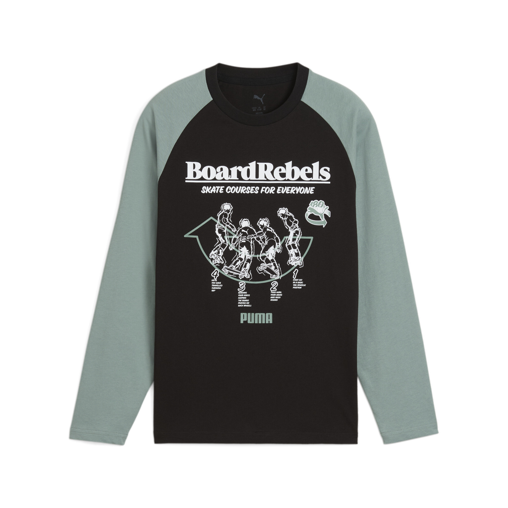 PUMA Langarmshirt "MID90S LONGSLEEVE TEE B" für Jugendliche, mit Raglanärmeln, Relaxed Fit