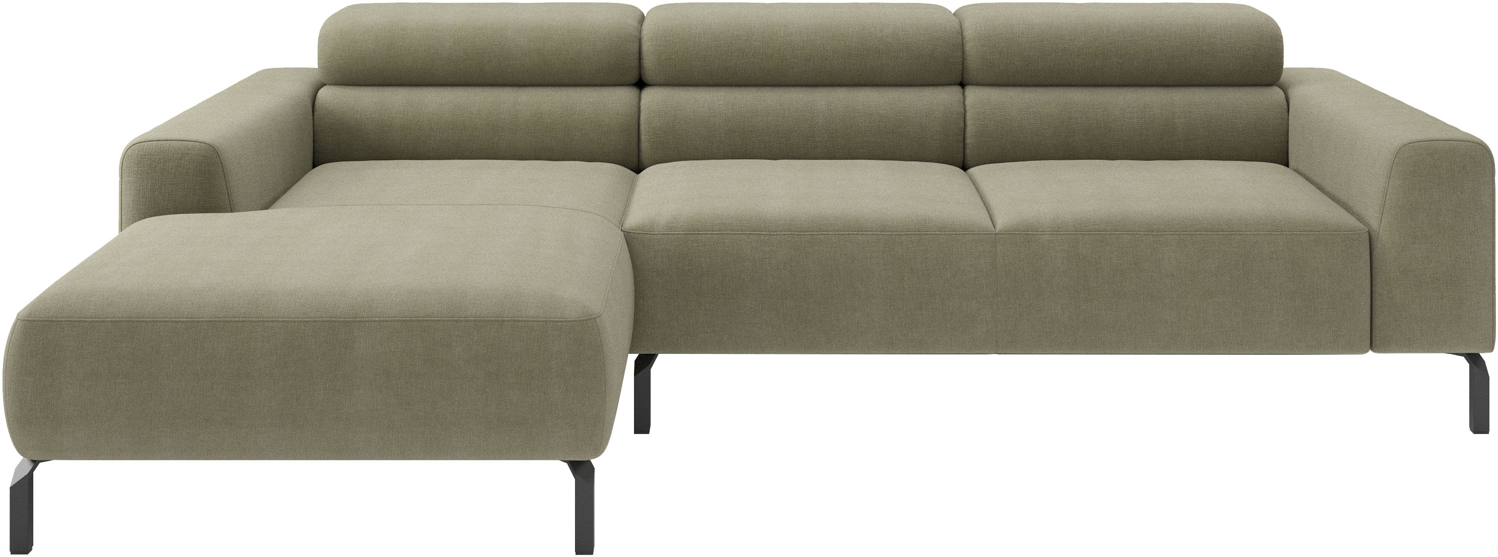 Home affaire Ecksofa "Ecksofa, L-Form, incl. Kopfteilverstellung, Breite 258 cm" wahlweise elektrische Sitztiefenverstellung