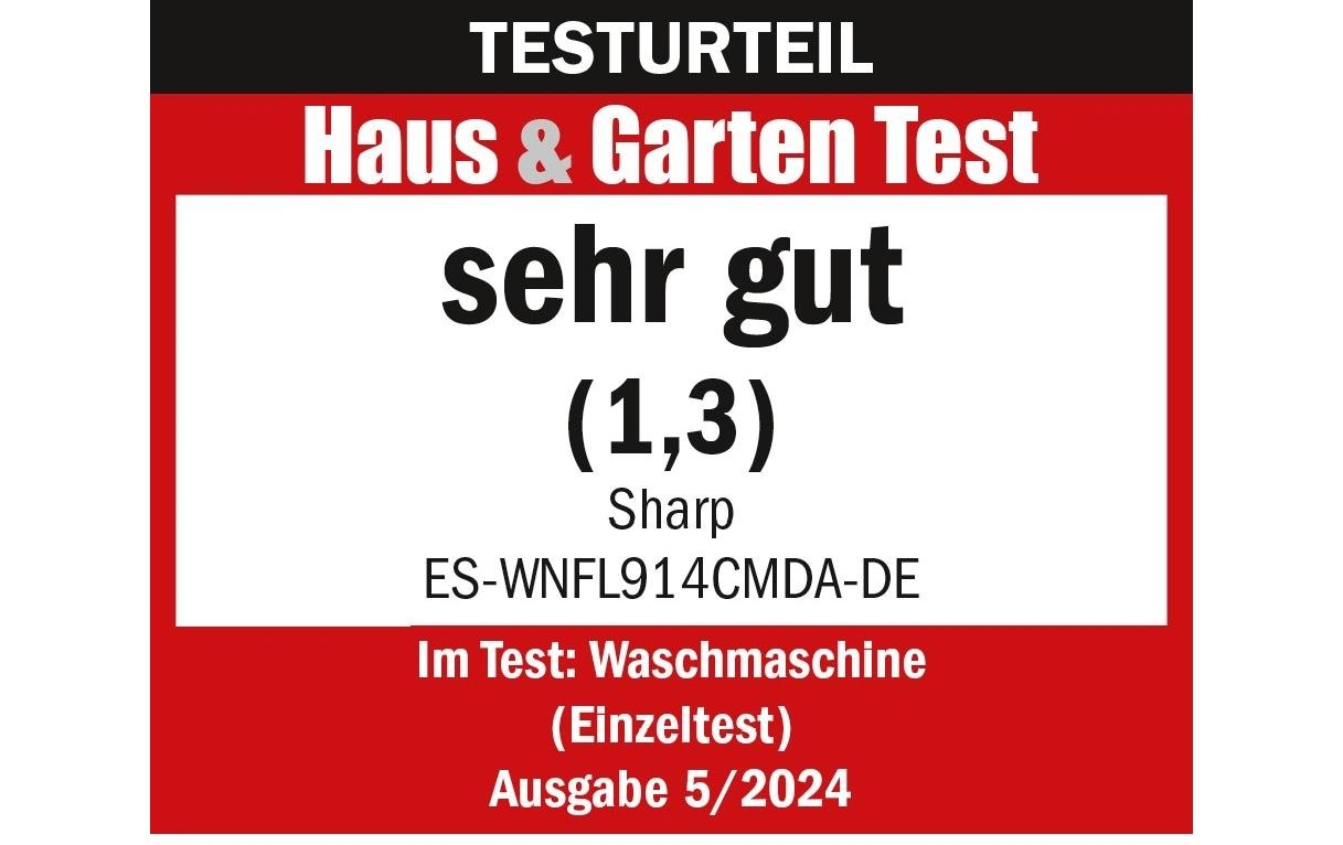 Sharp Waschmaschine »ES-WNFL914CMDA-DE Links«, 1400 U/min