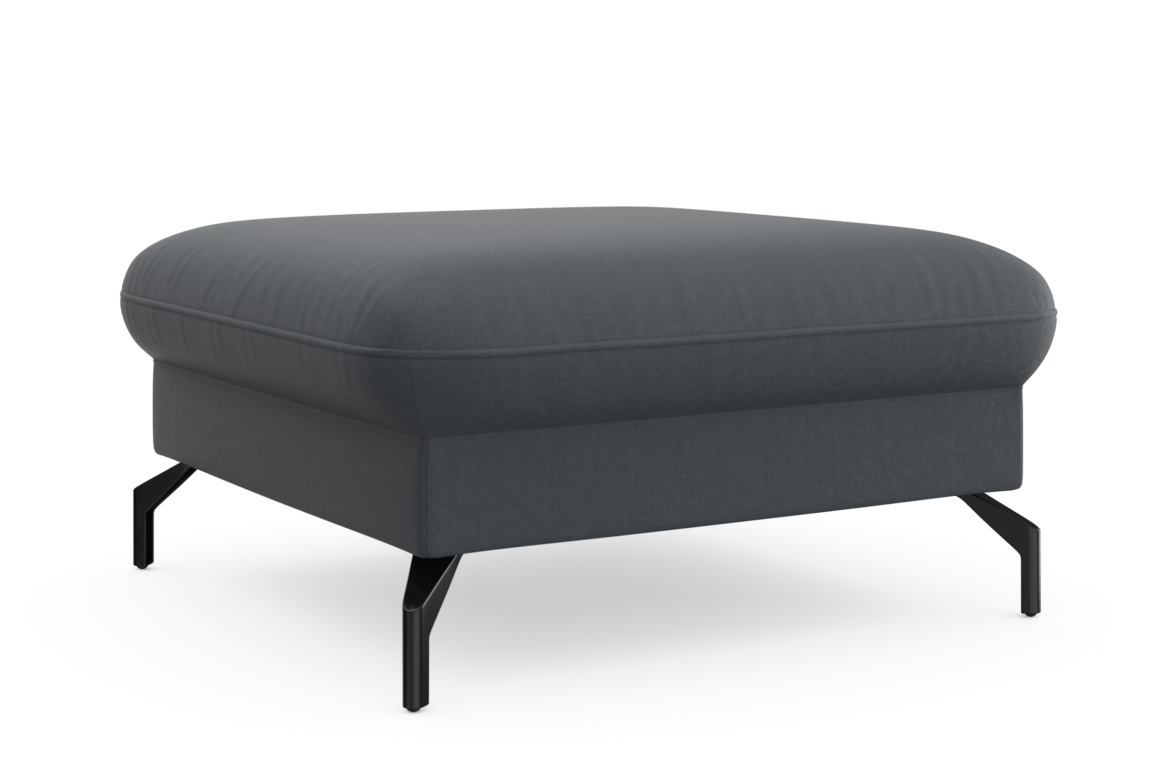 sit&more Hocker »Fashion«, inklusive Federkern, mit hochwertigen, schwarzen Metallfüssen
