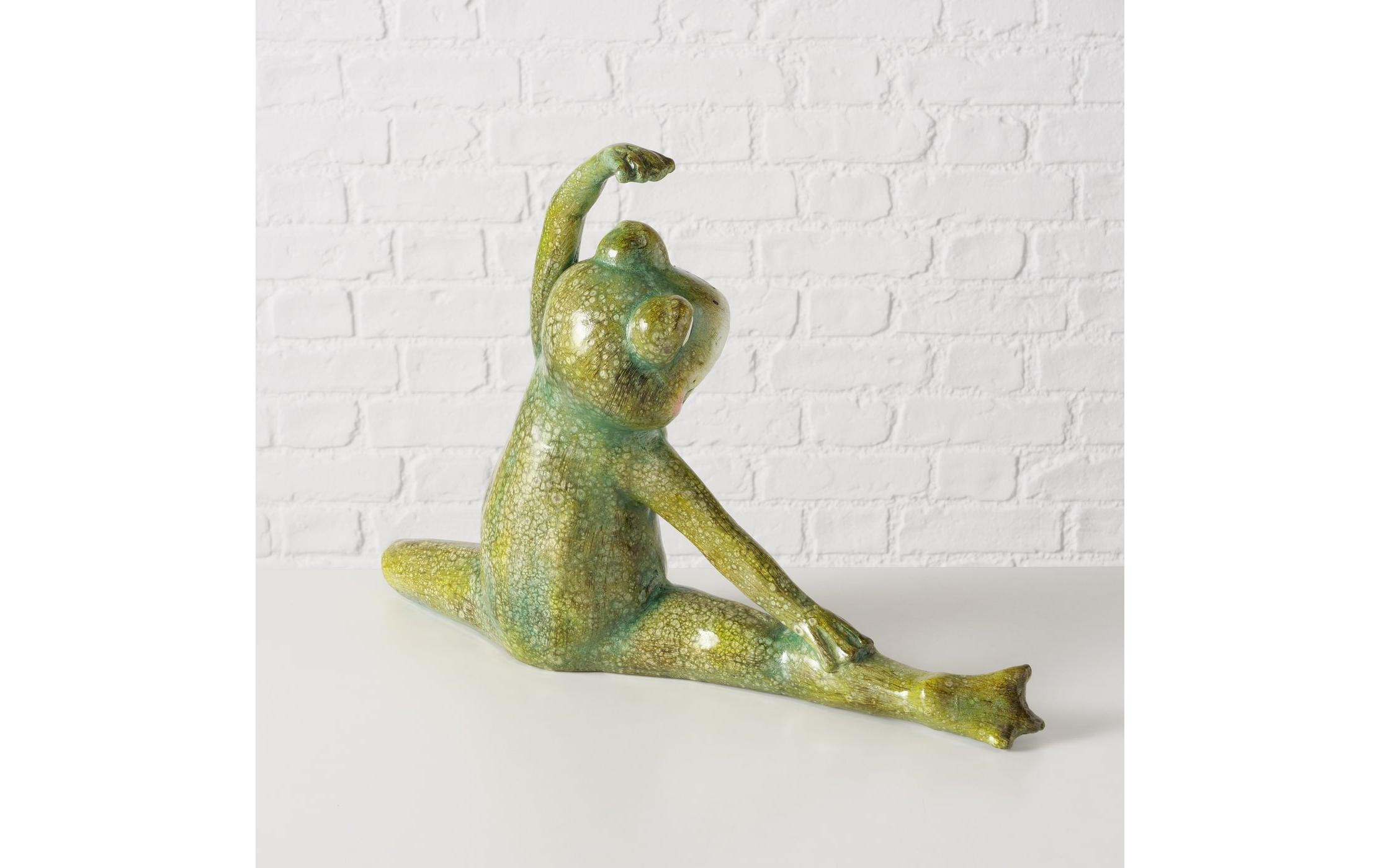 BOLTZE Dekofigur »Yoga Frosch 35 cm«