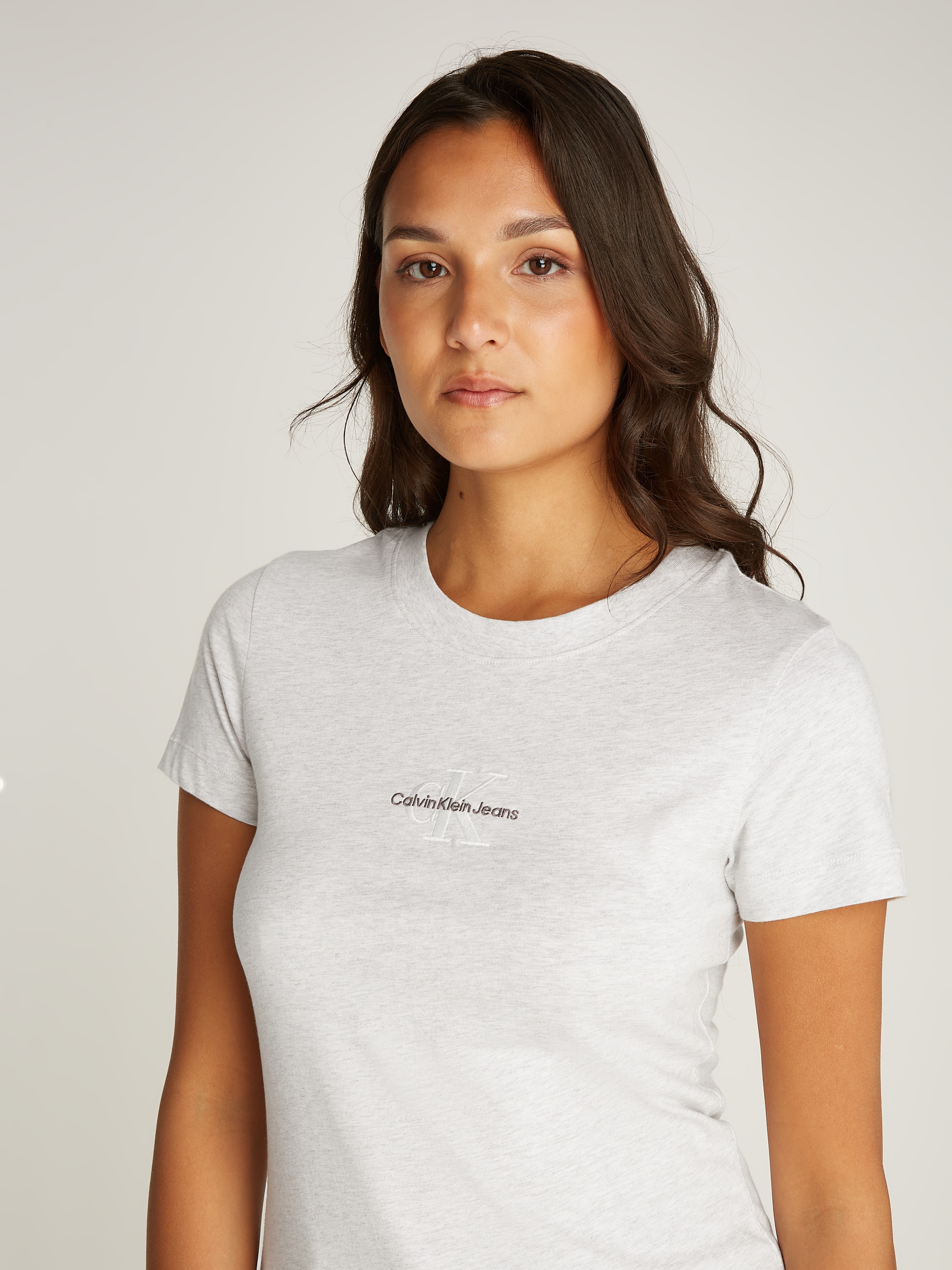 Calvin Klein Jeans T-Shirt »MONOLOGO SLIM TEE«, mit Logoprägung