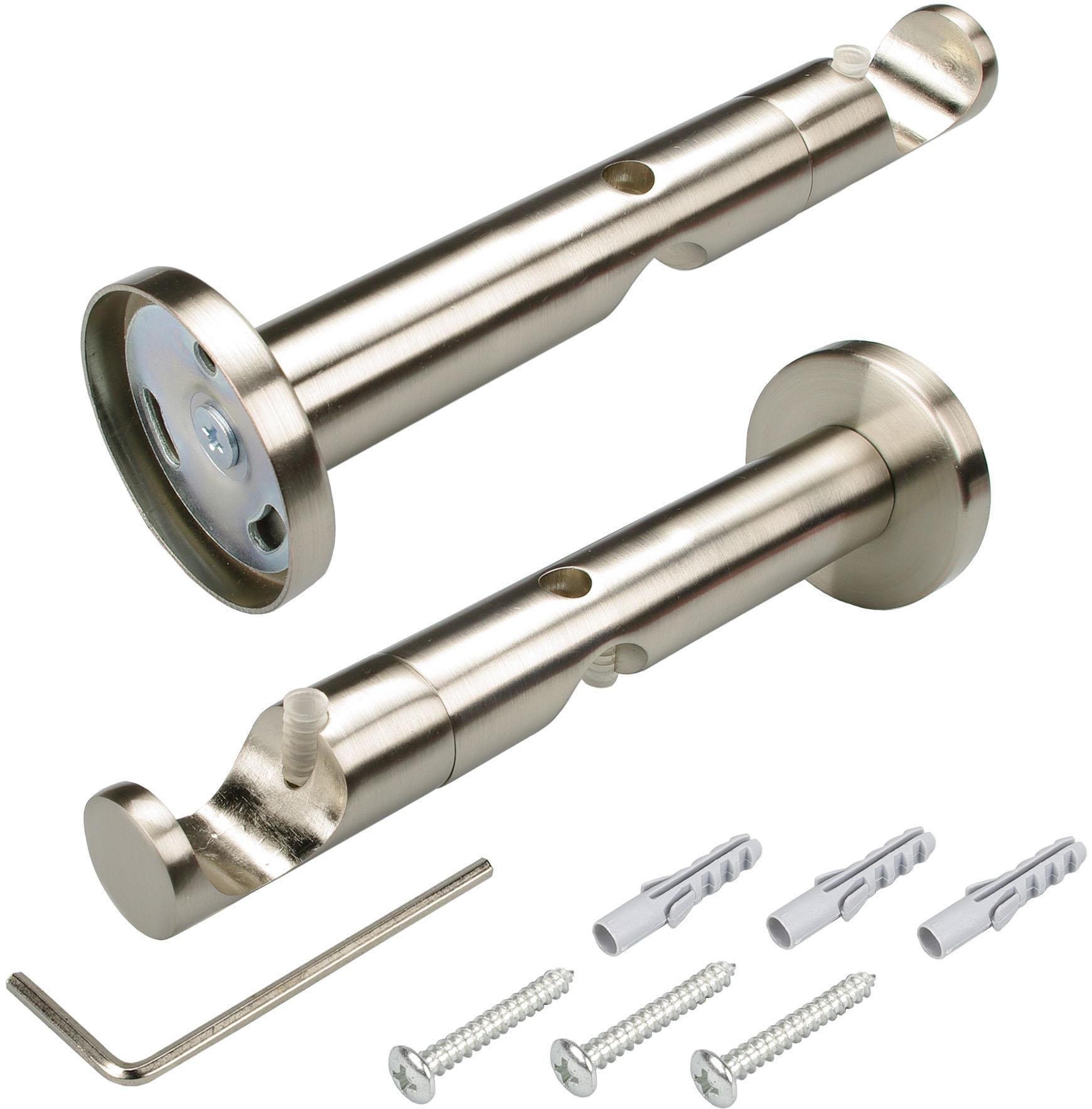 Liedeco Gardinenstange »CELQUADE02SG2L«, 2 läufig-läufig, Fixmass, 2-läufig im Fixmass Ø 25/20 mm