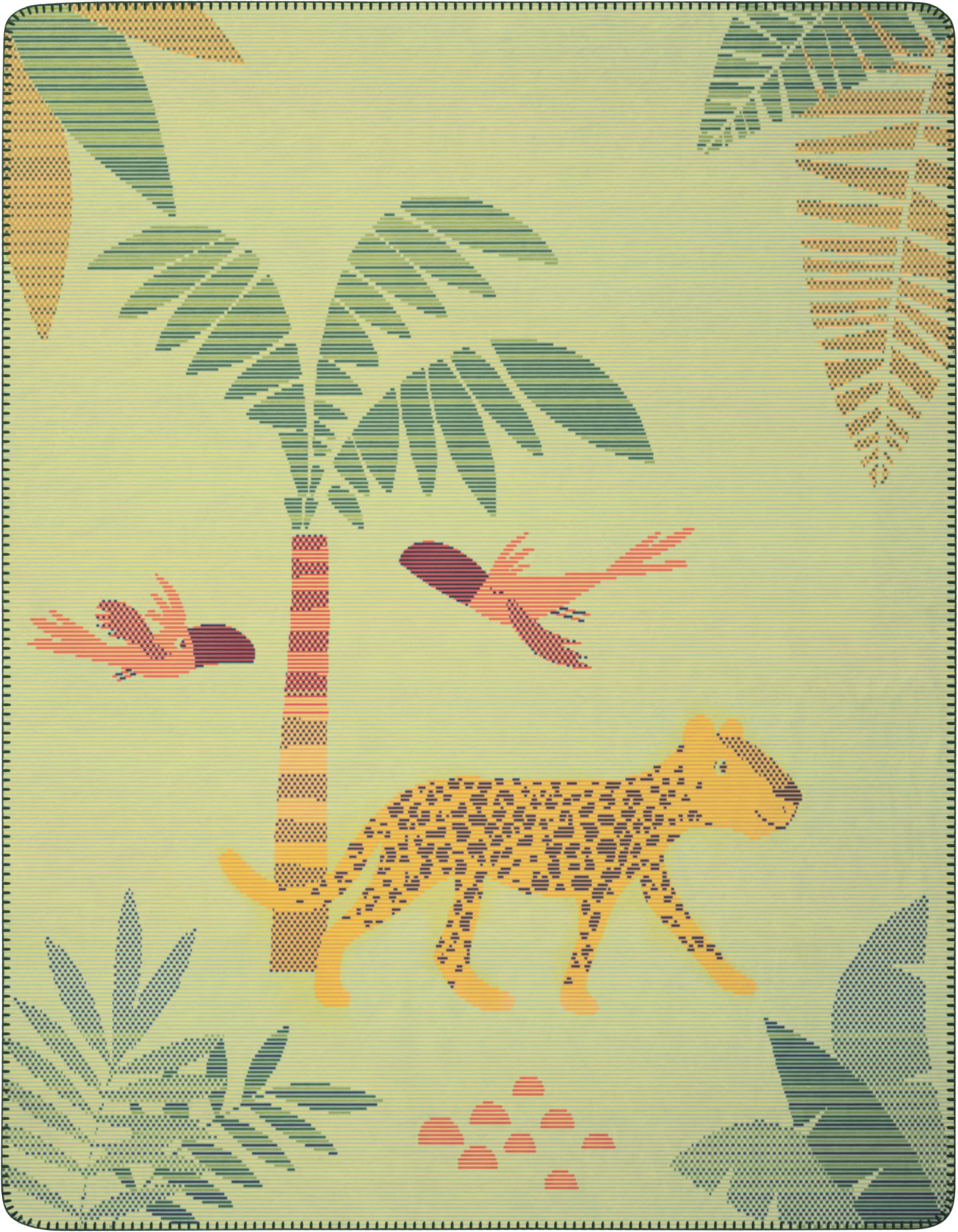 Biederlack Babydecke »Babydecke Wildlife«, 75 x 100, mit Zierstich
