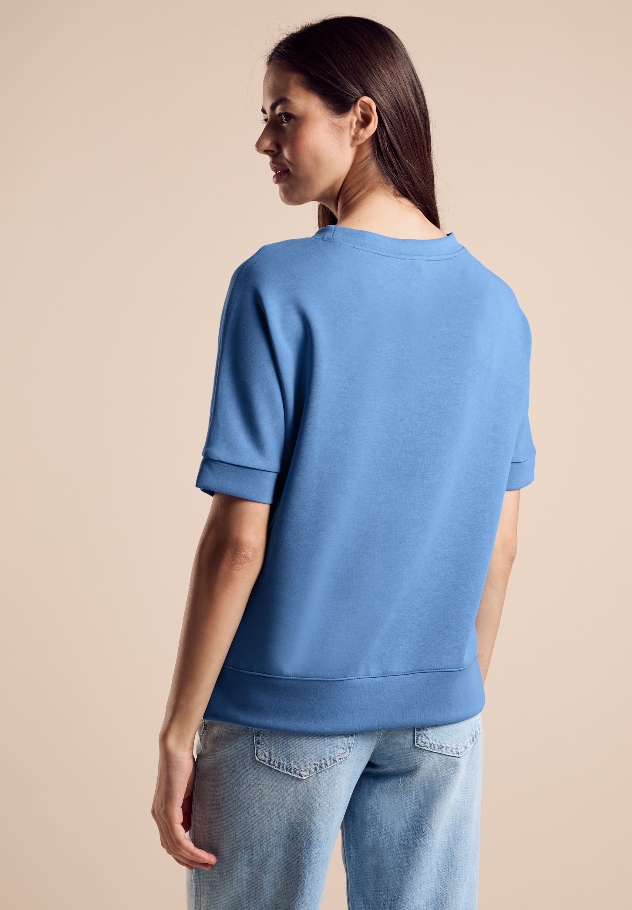 STREET ONE T-Shirt »LTD QR«, im Silk-Look, mit seidigem Glanz