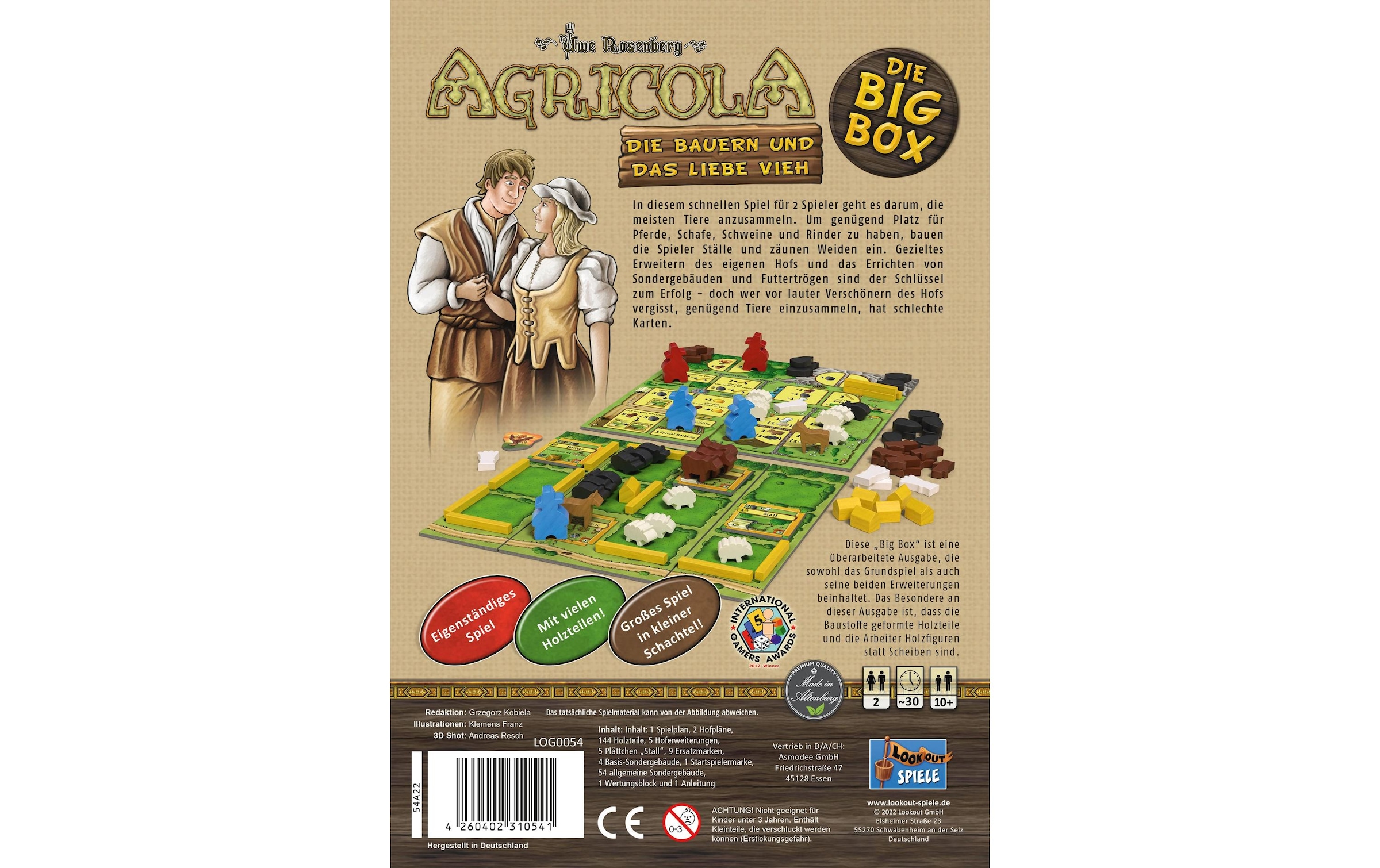 Spiel »Lookout Spiele Agricola: Die Bauern und das liebe Vieh Big Box«